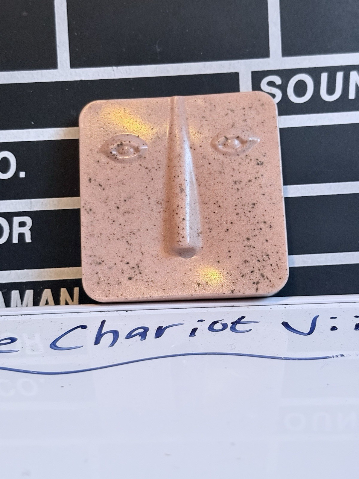 Cocoa Butter And Coffee Soap Bar – Abstract Design – Square Face (Black Butter)