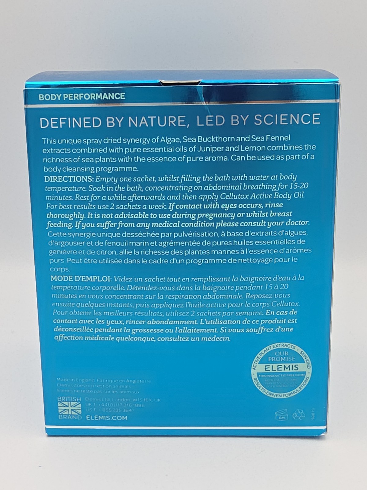 Elemis Cellutox Herbal Bath Synergy 300g/10.6 fl oz 10 Sachets NEW GENUINE.