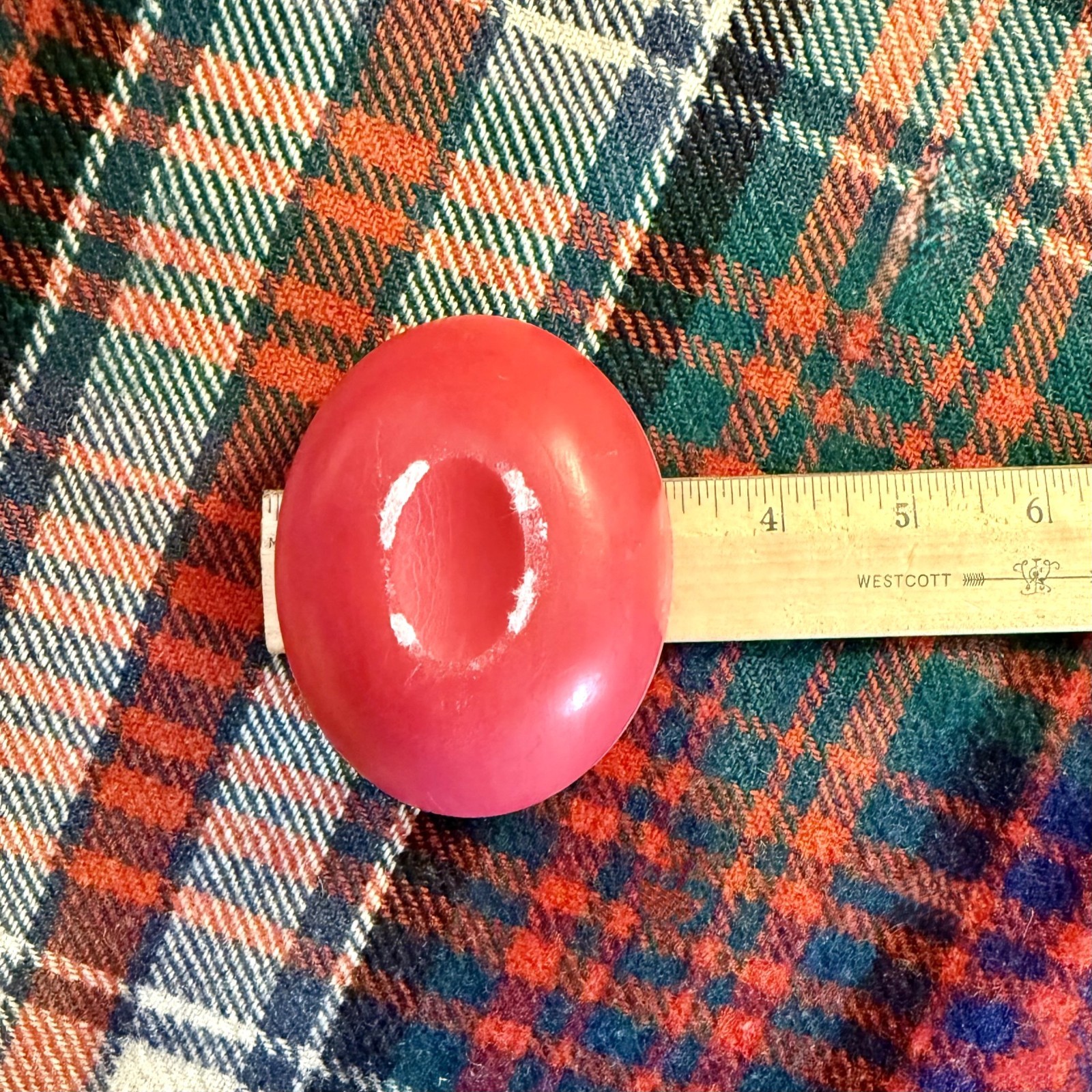 Bath Bar Soap Decorative Christmas Red 4 Vtg Holiday Scent CST Toiletries Oval