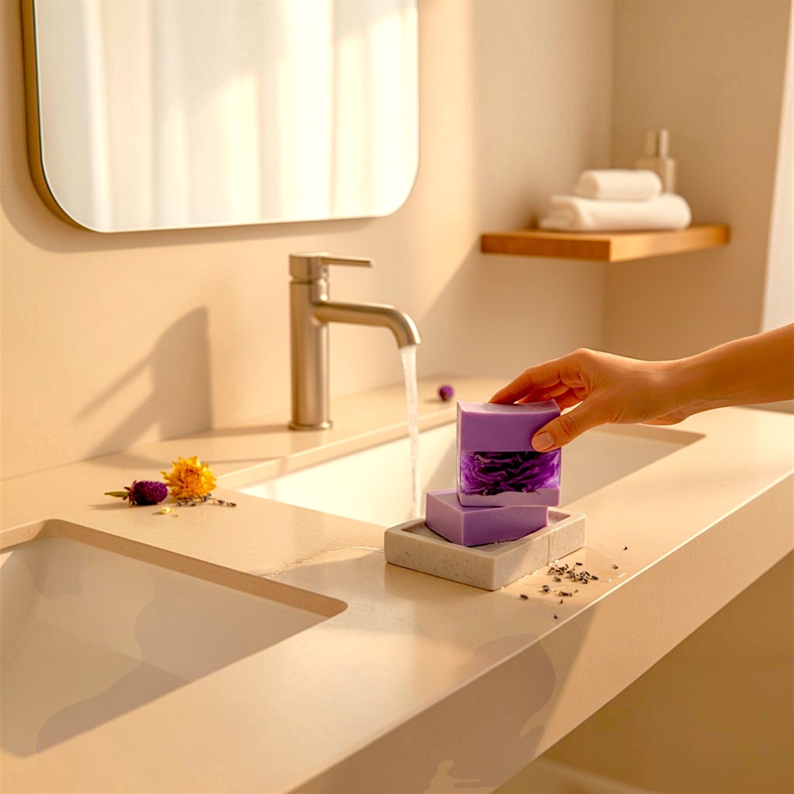 LumaLather Lavender Handmade Soap Bar – Relaxing Moisturizing Artisan Bath Soap