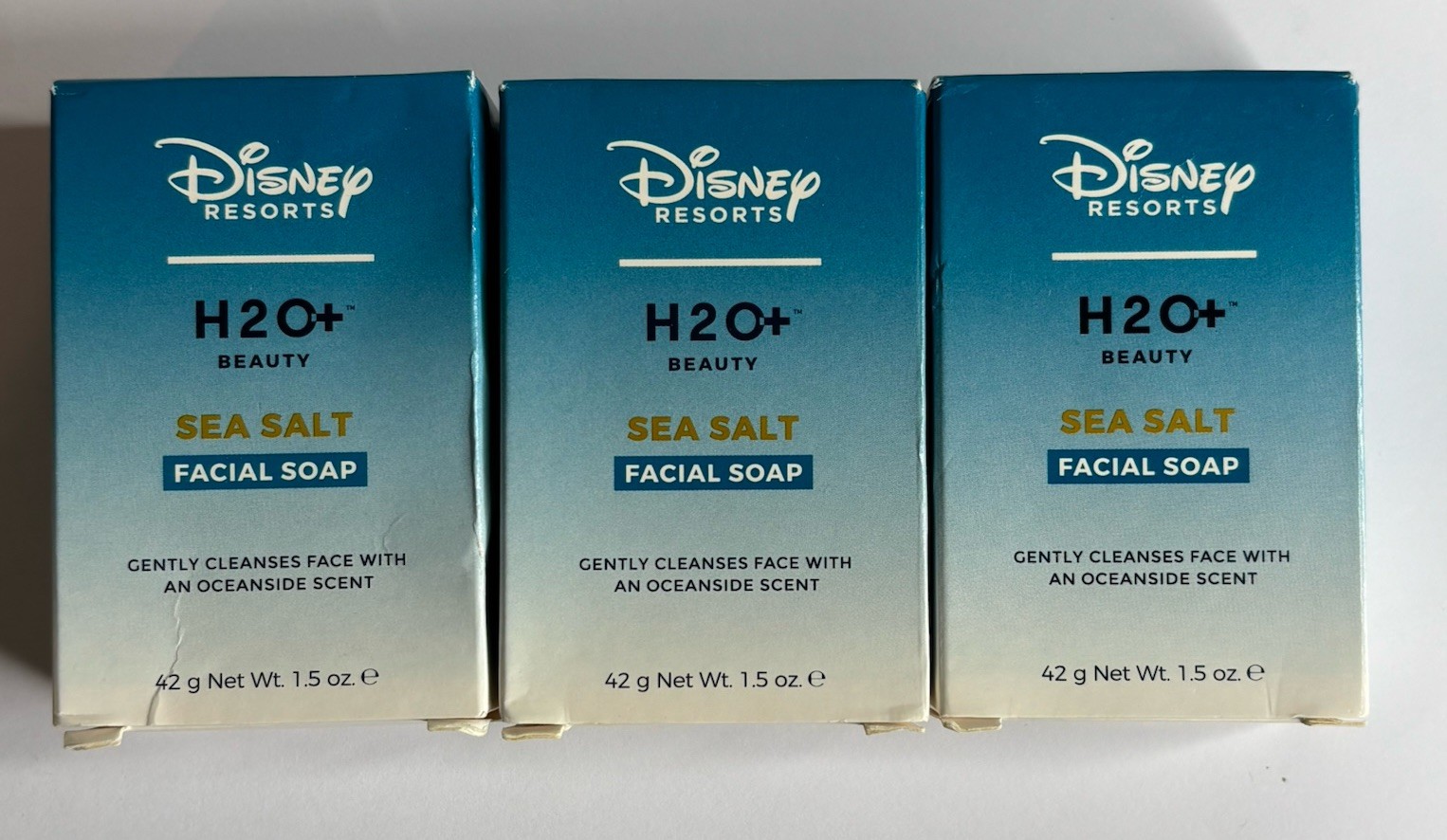 H2O+ Sea Salt Soap 3 Pack Oceanside Scent Disney Resorts Bath Bars New