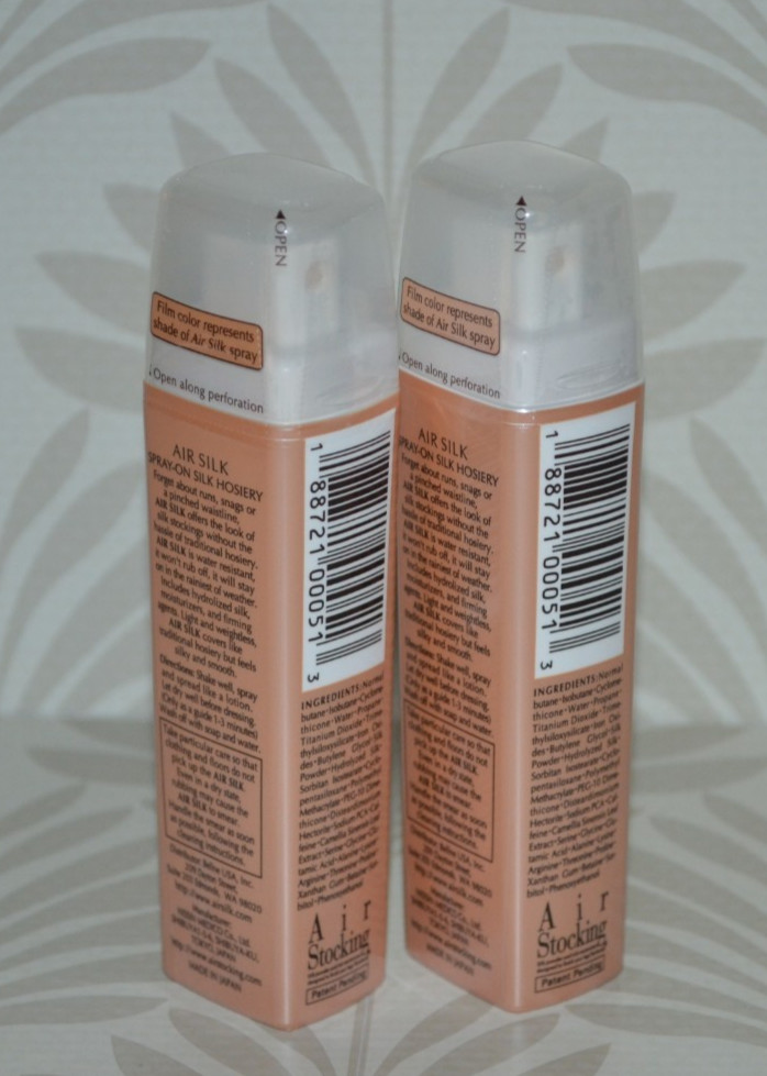 2- Air Silk Spray-On Silk Hosiery Terra 0.7 oz Travel Size New Rare