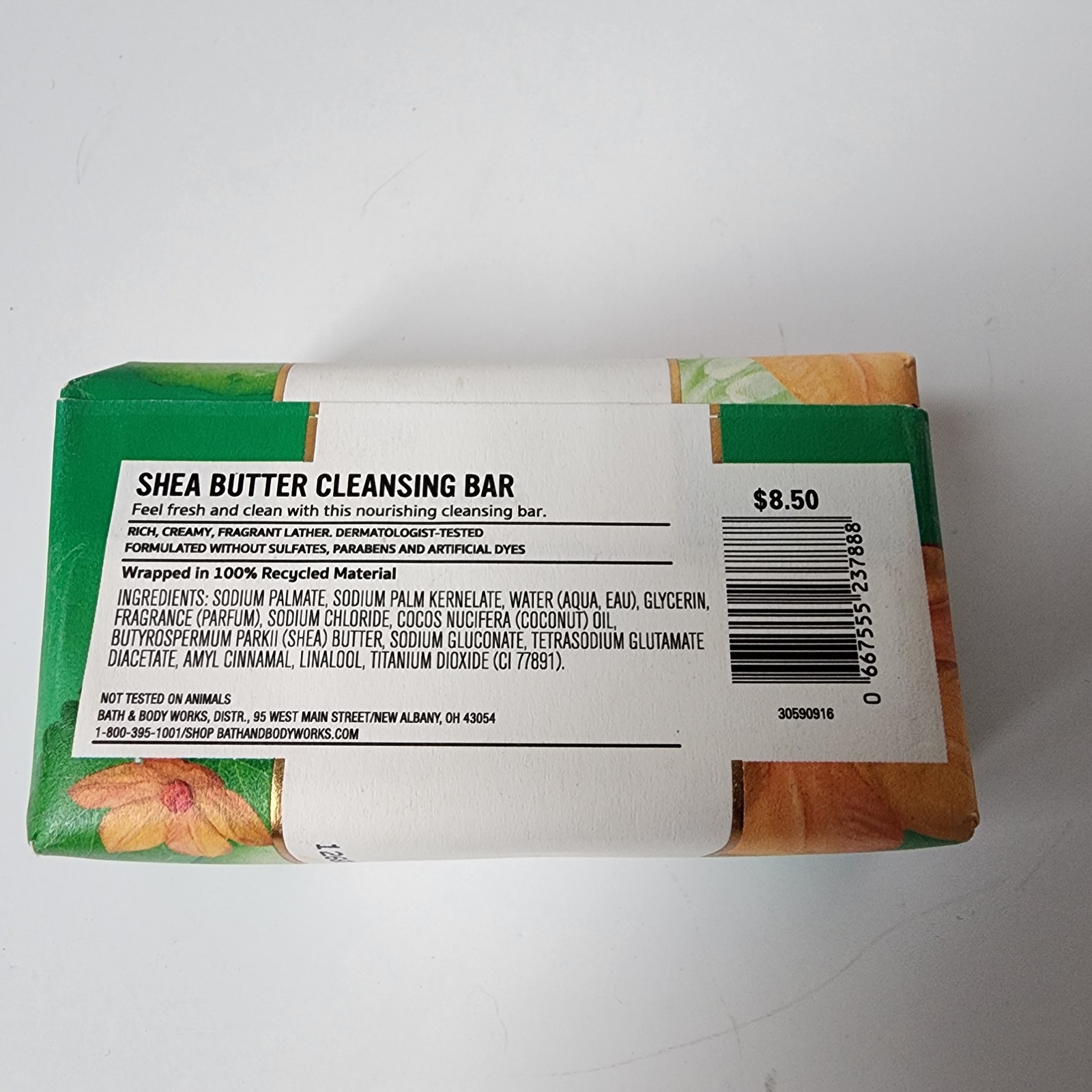 New Bath & Body Works Shea Butter Cleansing Soap Bar Cucumber Melon 5 Oz