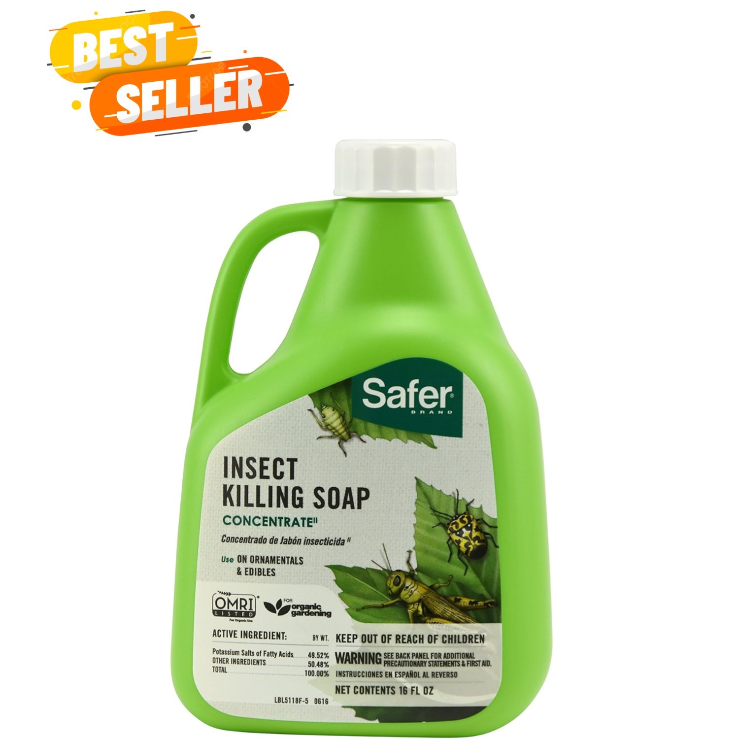 5118-6 Insect Killing Soap Concentrate – Insecticidal Soap for Plants – Kills…