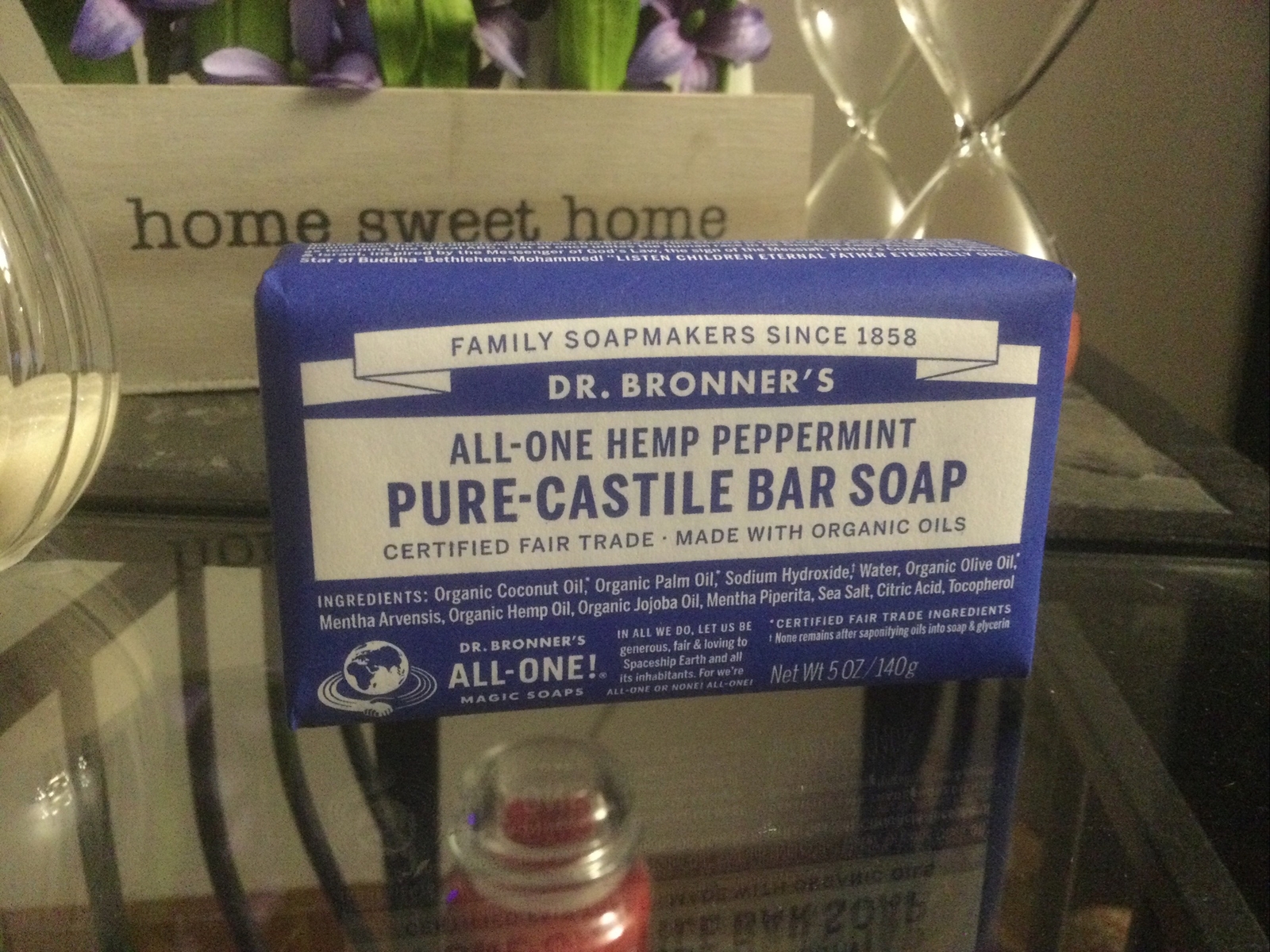 6) DR. BRONNER’S ALL-IN ONE HEMP PEPPERMINT PURE CASTLE BAR SOAP * FAMILY OWNED