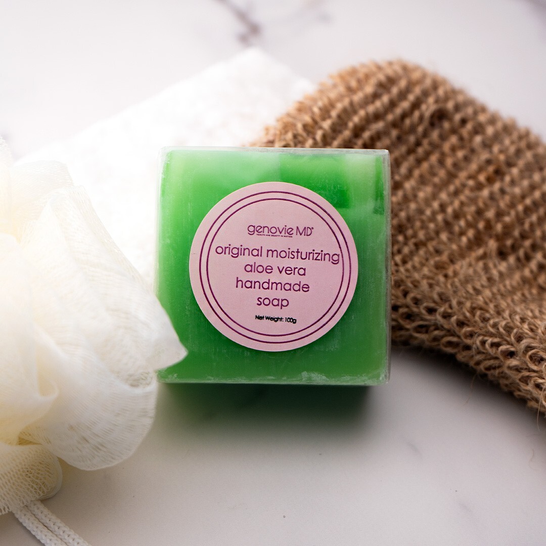 Moisturizing Aloe Vera Soap Bar 100g Handmade with Vitamins Sun-Damaged SkinCare