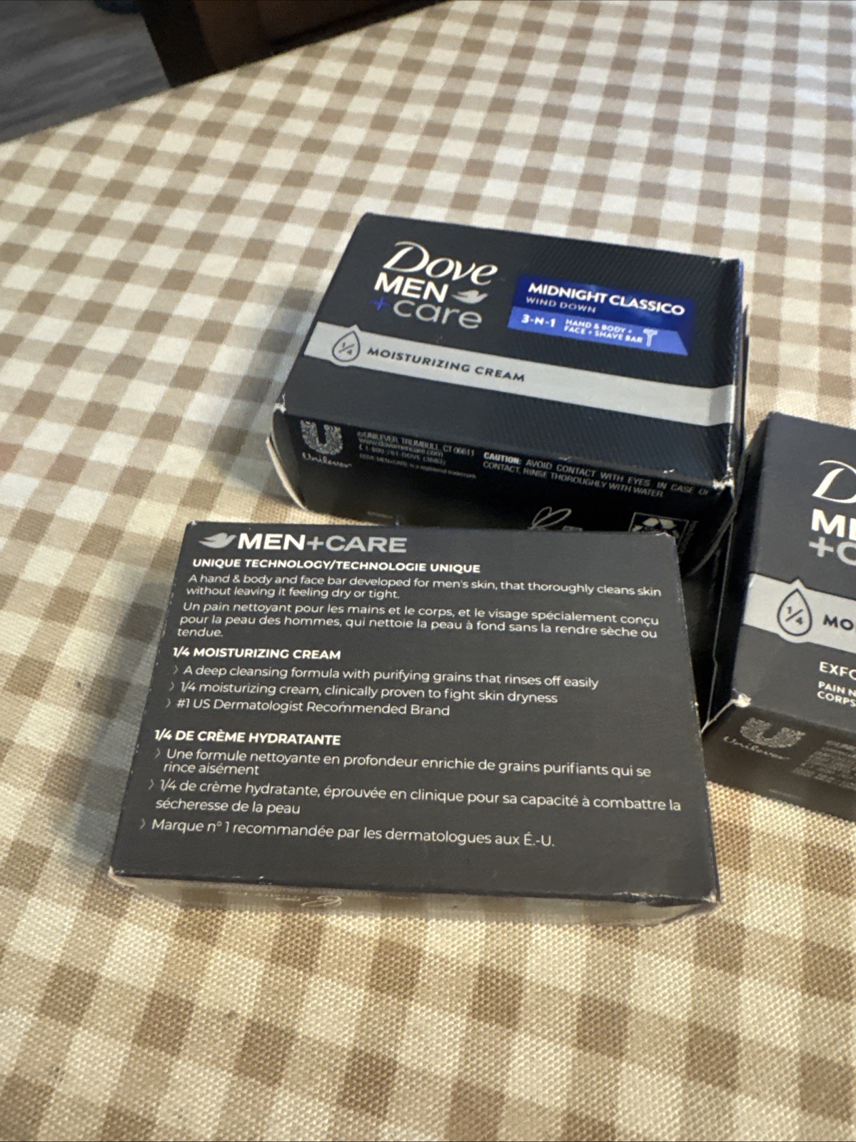 Dove Men + Care Antibacterial Skin Defense Body + Shave Bar Soap Lot 3