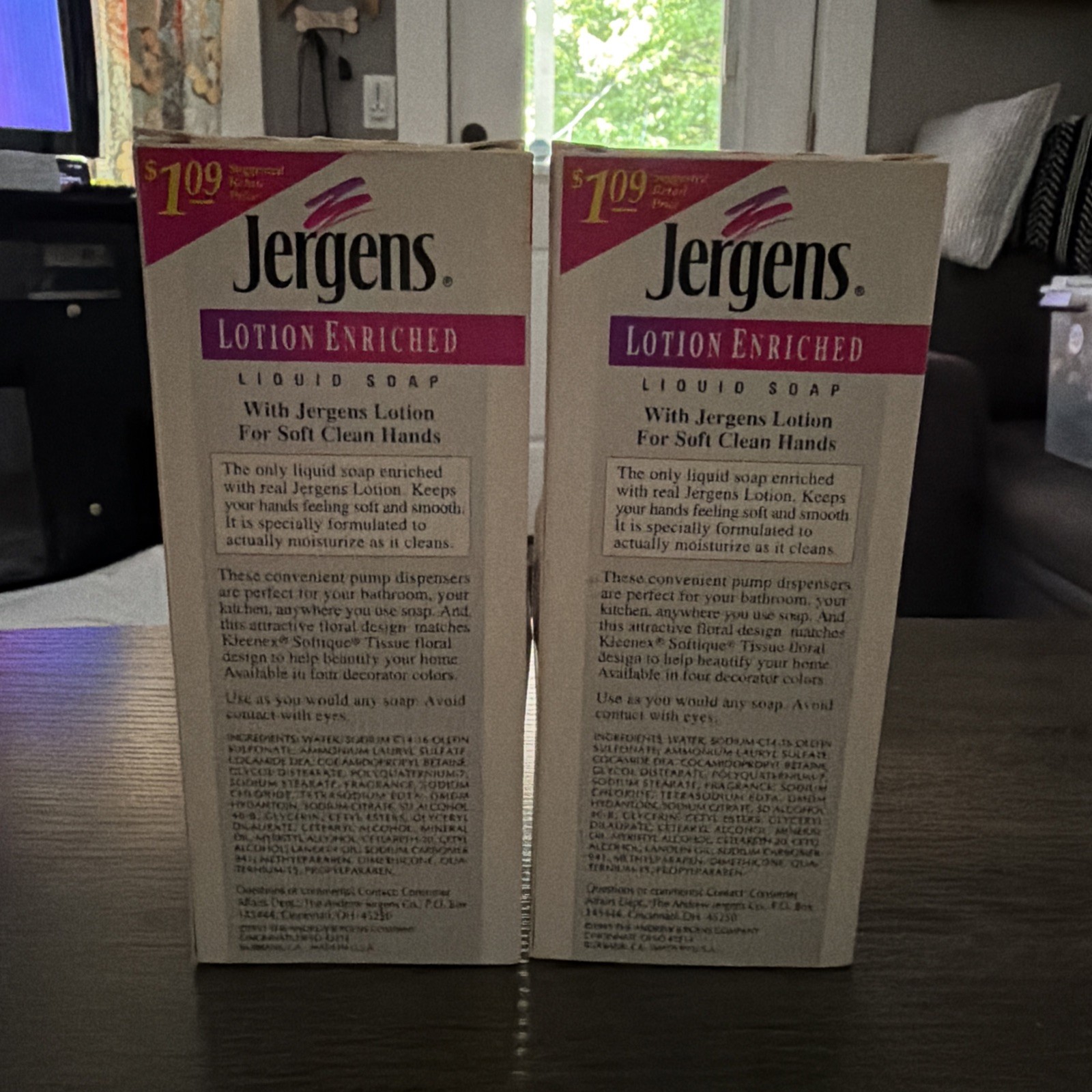 NIB Vintage Liquid Jergens Hand Soap 7.5 Oz/221 ML Made In USA NOS Lot Of 2