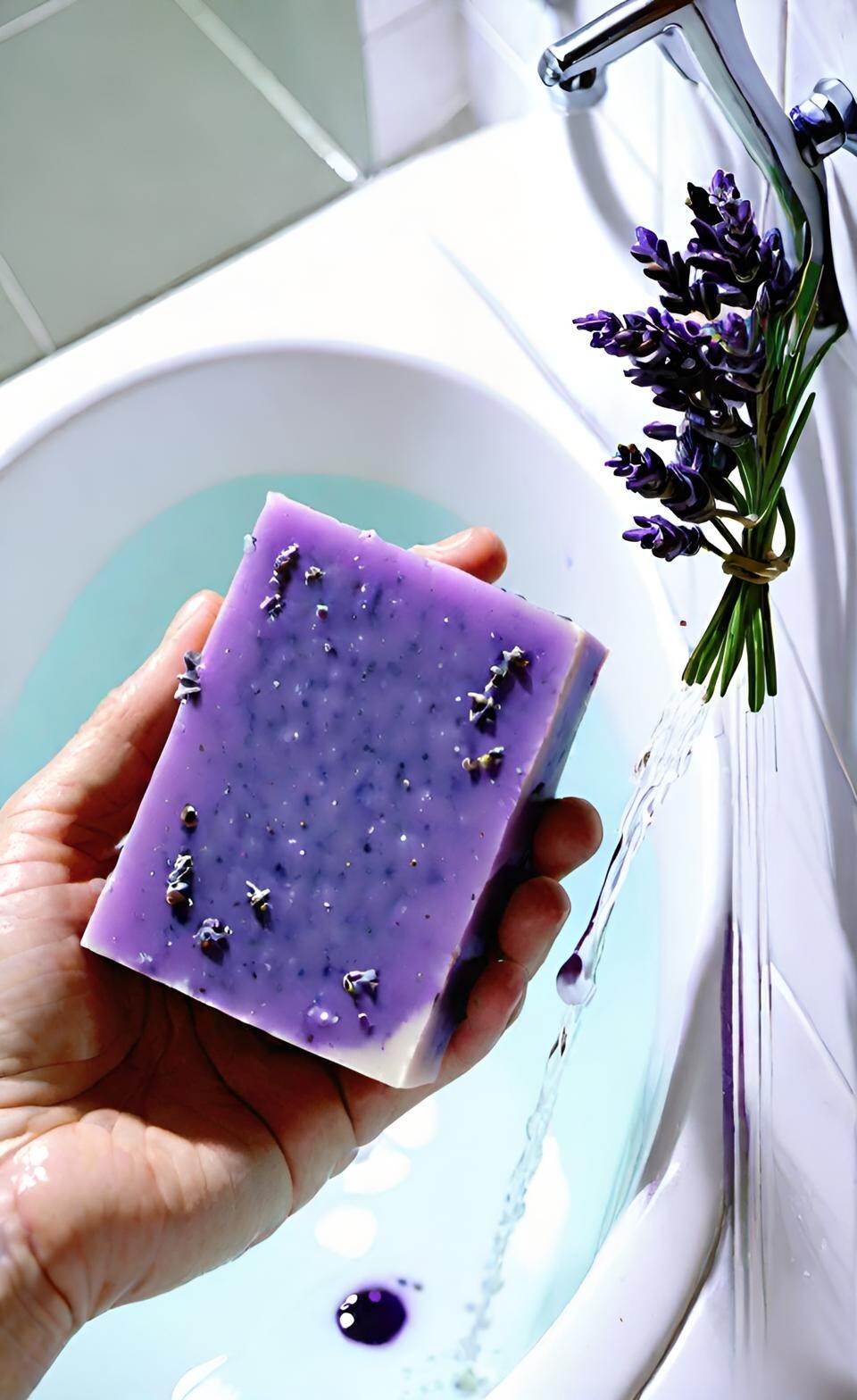 Lavender Handmade Organic Soap Bar Natural Oil Wonderful Scent Premium Body Spa
