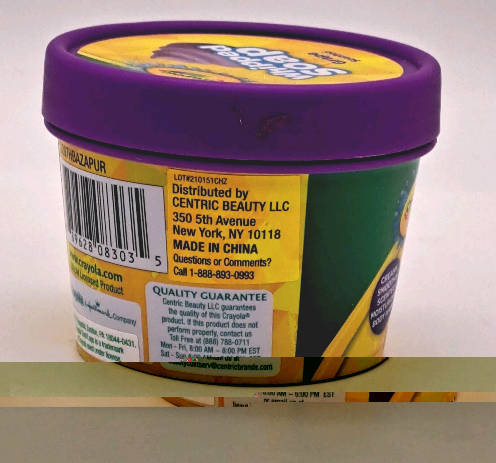 Crayola Whipped Soap 2.82oz.Grape Body Wash + 1 Peeps Bath Chicken Shape