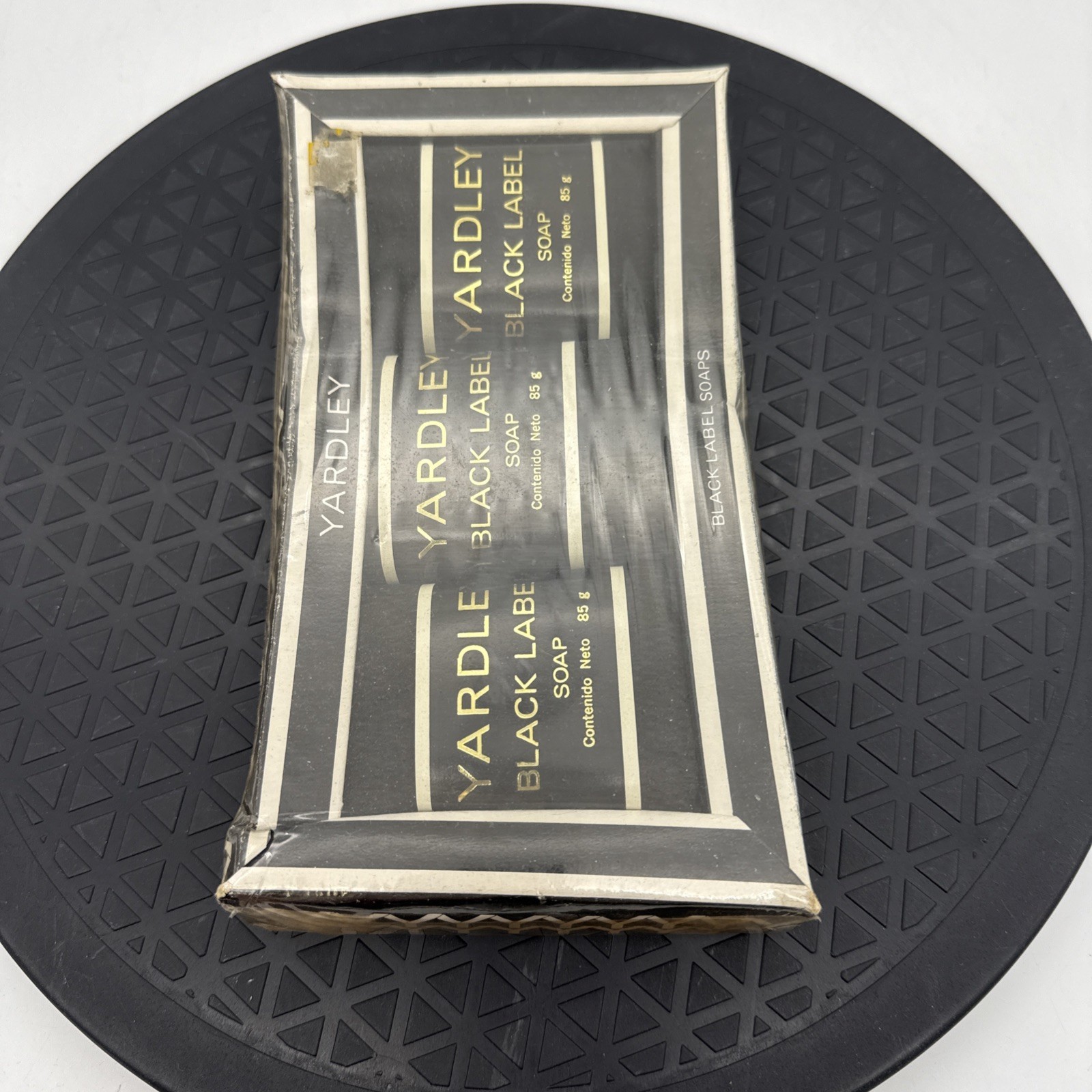 Set of 3 Vintage Yardley Black Label Soap Bars 85g New In Box, Nos