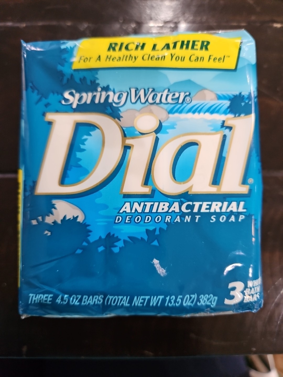 Vintage Dial SPRING WATER Antibacterial Deodorant Bar Soap, 4oz, 3ct pack Sealed