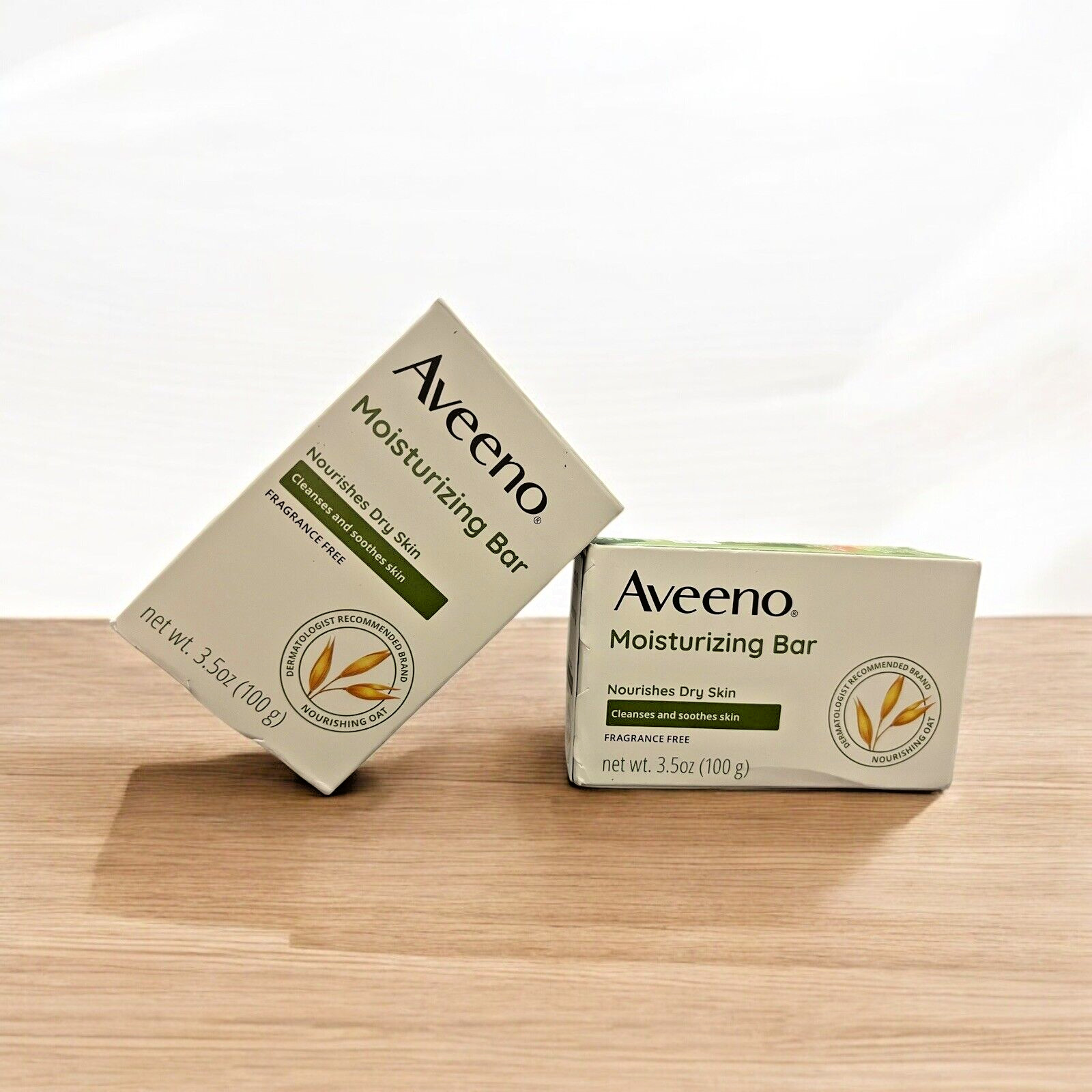 Aveeno Moisturizing Bar Nourishing Oat Fragrance Free 3.5oz ( 2 bars ) Soothes