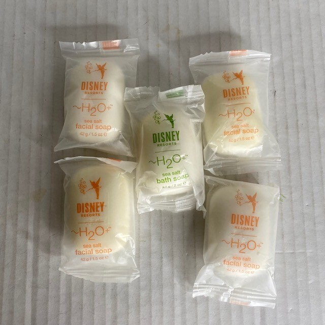 Lot of 5 Disney Resorts H2O Sea Salt Facial and Bath Soap Bars