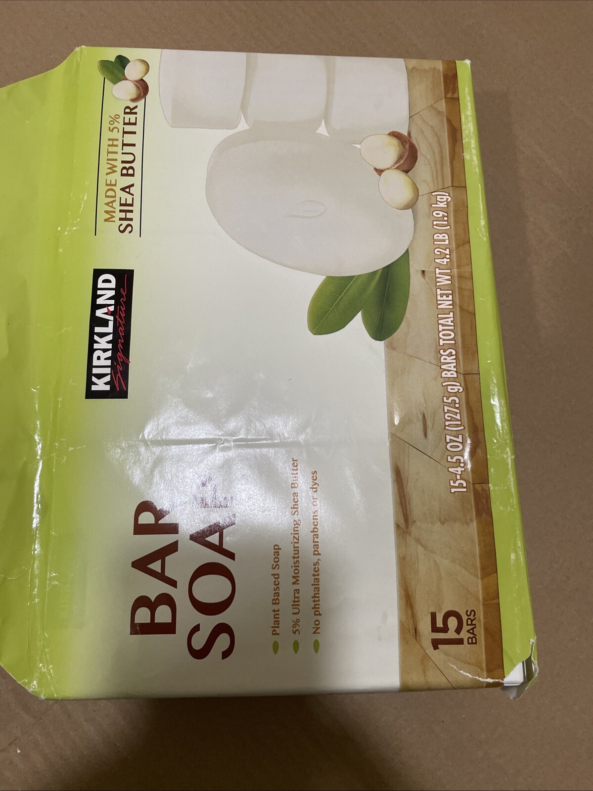 Kirkland Signature Bar Soap with Shea Butter, 4.5 Ounce (15 Count) Scuffed