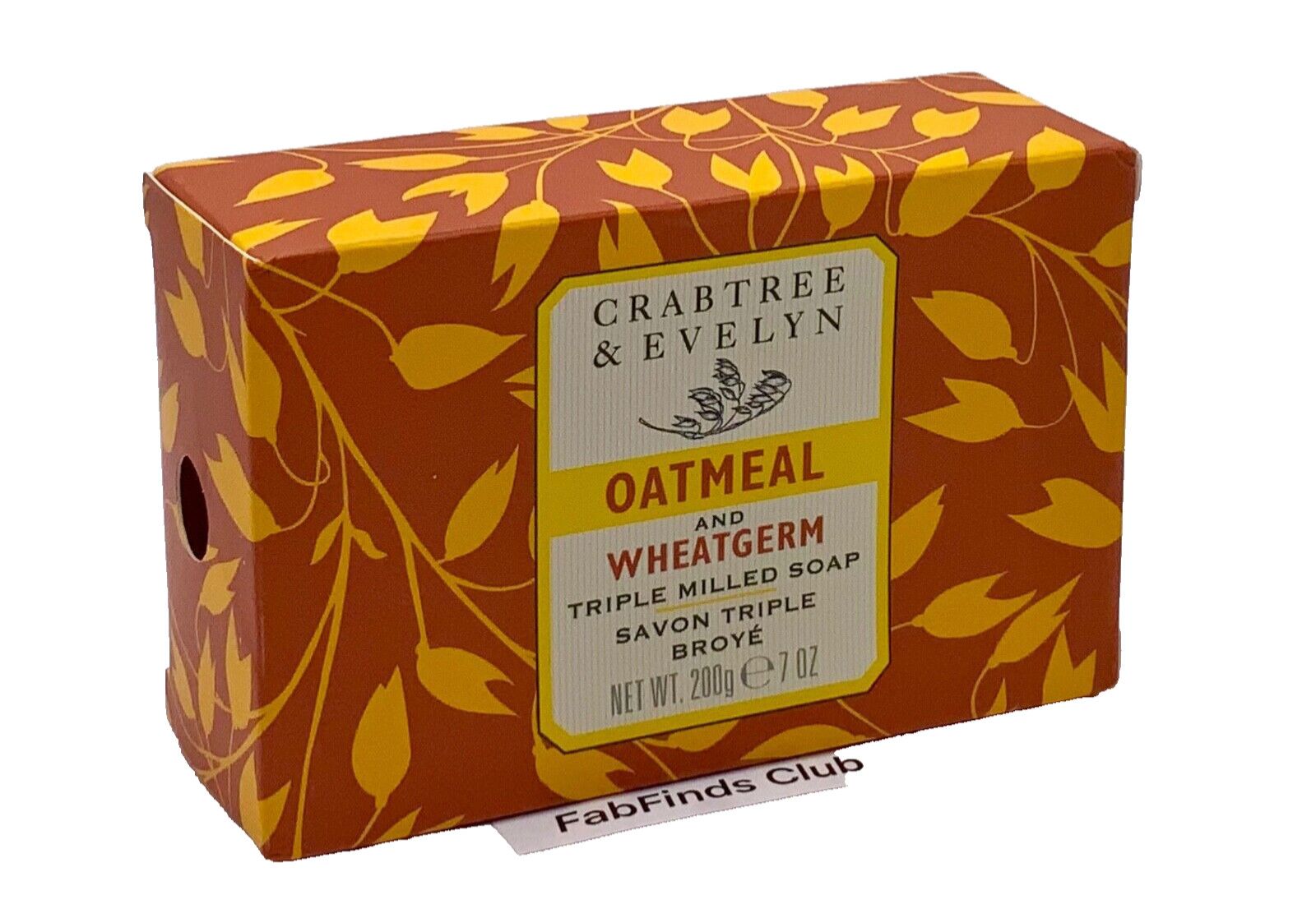 2x Crabtree & Evelyn Oatmeal Bar Soap Triple Milled 14oz (2x7oz) Jumbo Size