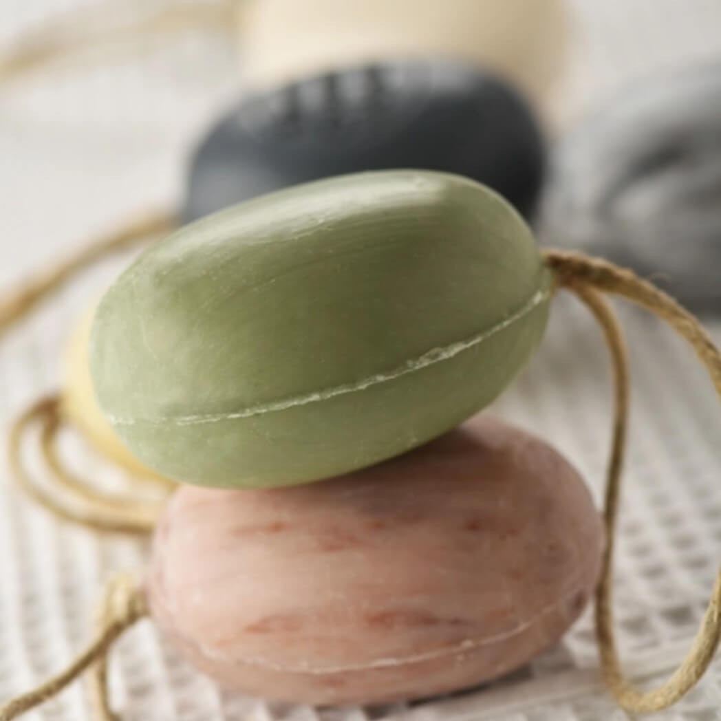 Maitre Savonitto Exfoliating Foot Scrub Soap On A Rope with Green Tea, Shea Butt