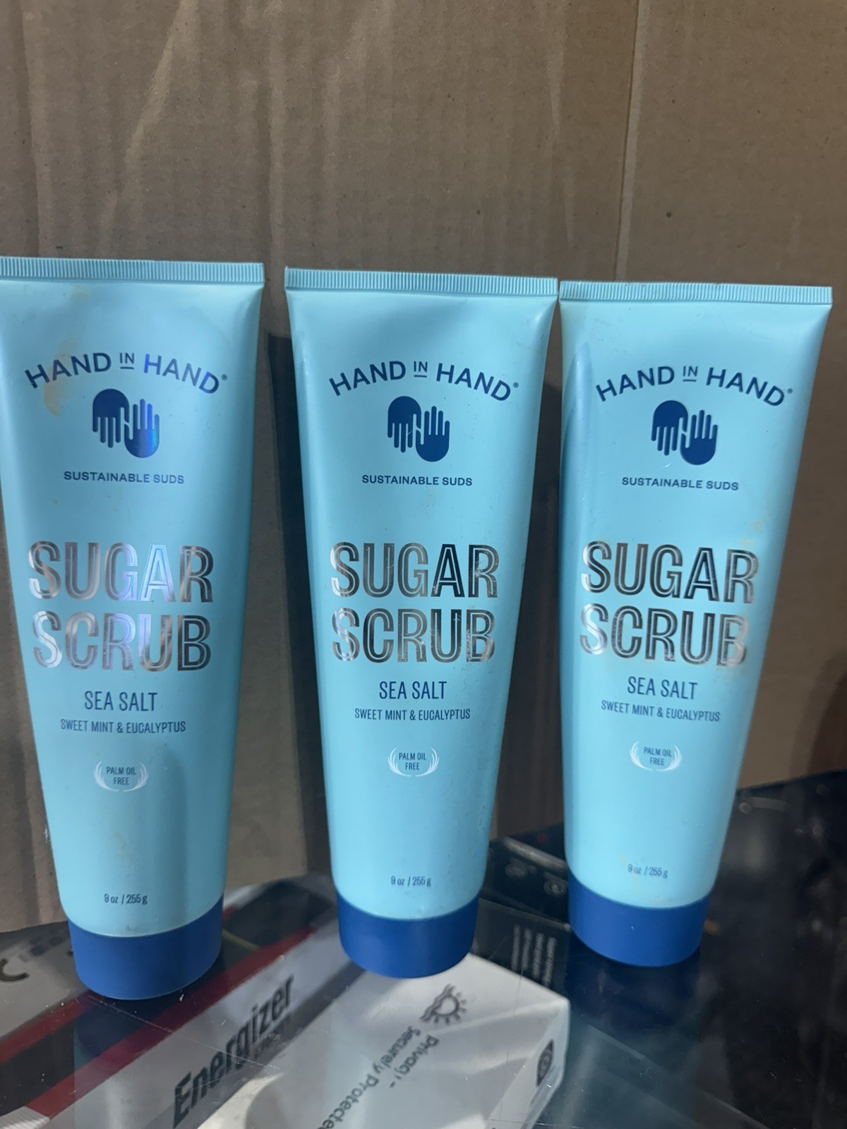 3 pack Hand in Hand Sugar Scrub, Gentle Exfoliation For All Skin Types, 9 Ounce