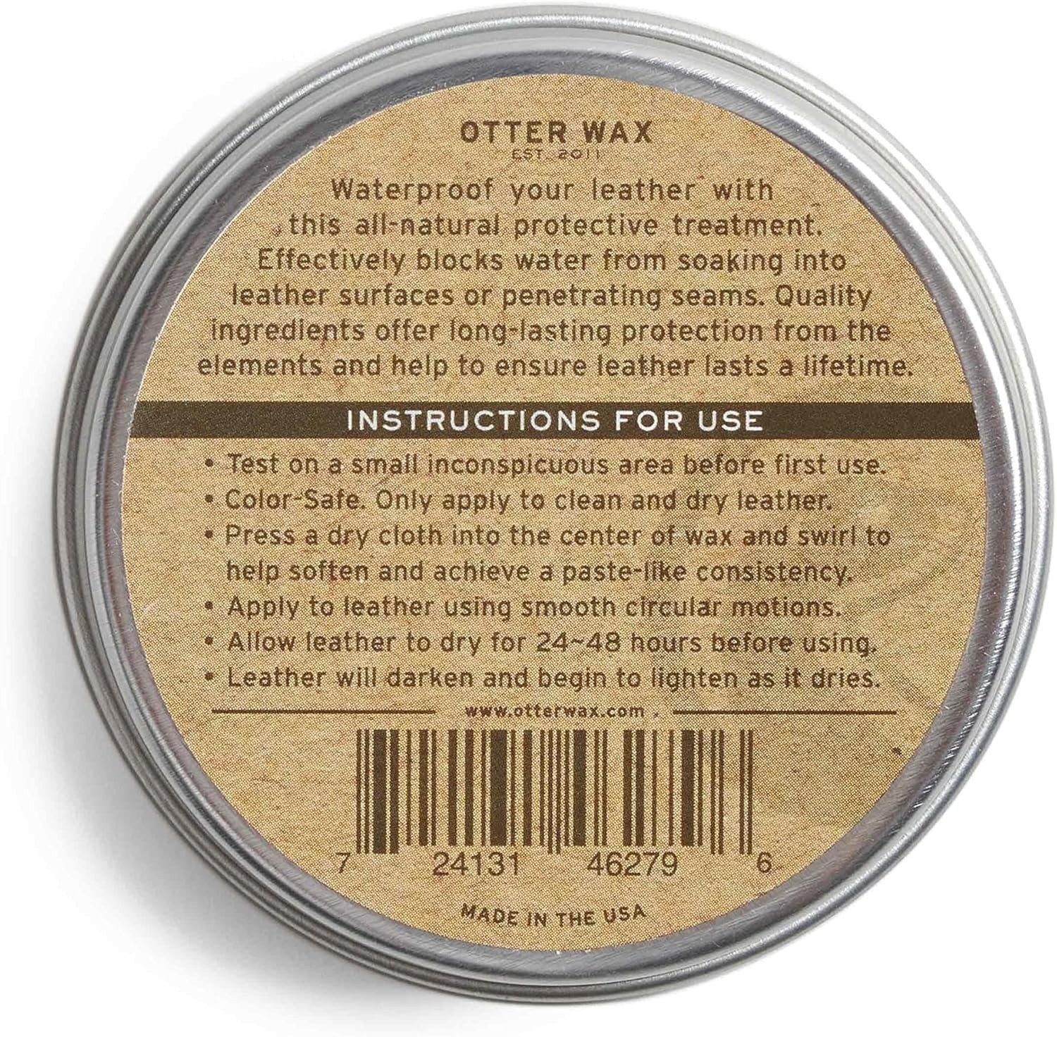Otter Wax Boot Wax | 2oz | All-Natural Leather Waterproofer | Made in USA