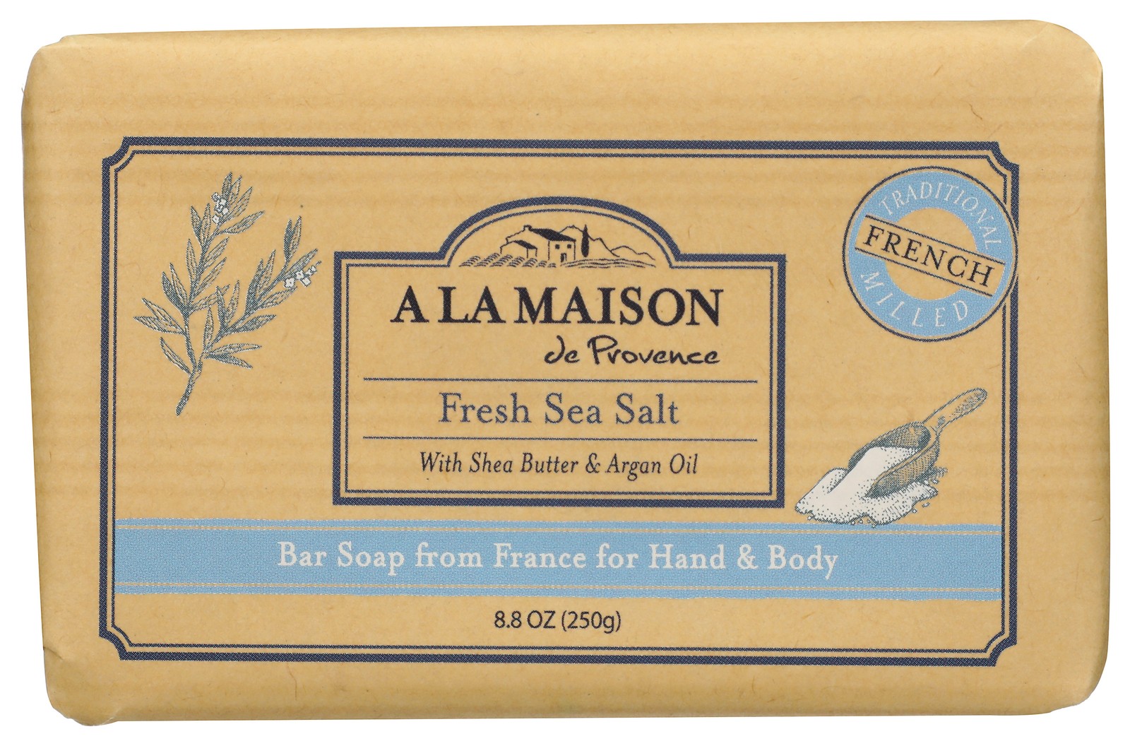 A La Maison Provence Bar Soap Fresh Sea Salt 8.8 Oz Natural 1 Pack