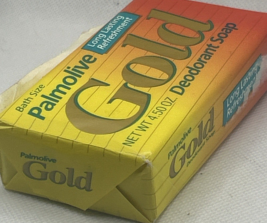 Palmolive Gold Deodorant Soap 4.5 oz Bar with OLIVE OIL Bath Size NEW NOS 1994
