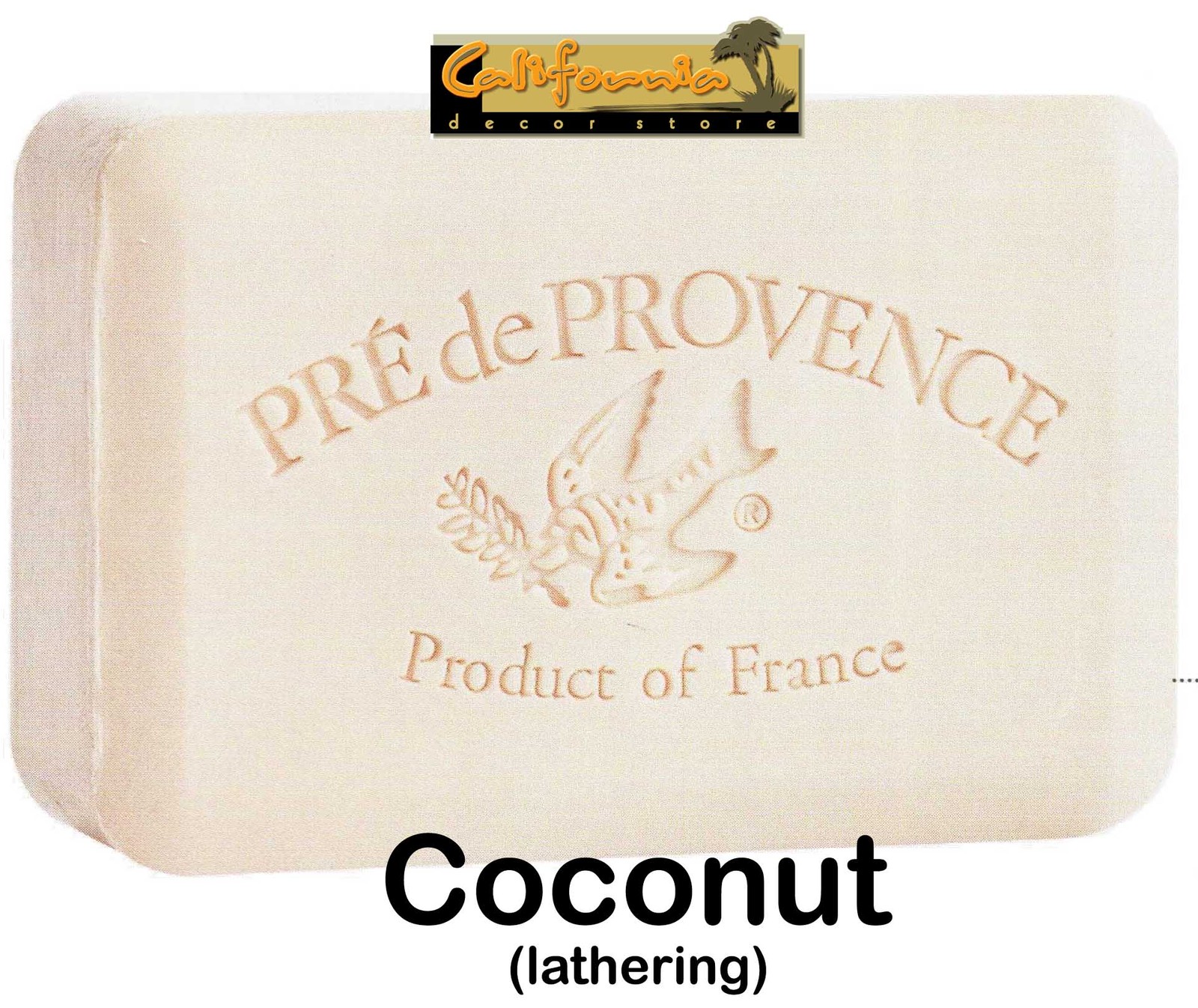 Pre de Provence COCONUT French Soap 250 Gram Bath Shower Bar Shea Butter Natural