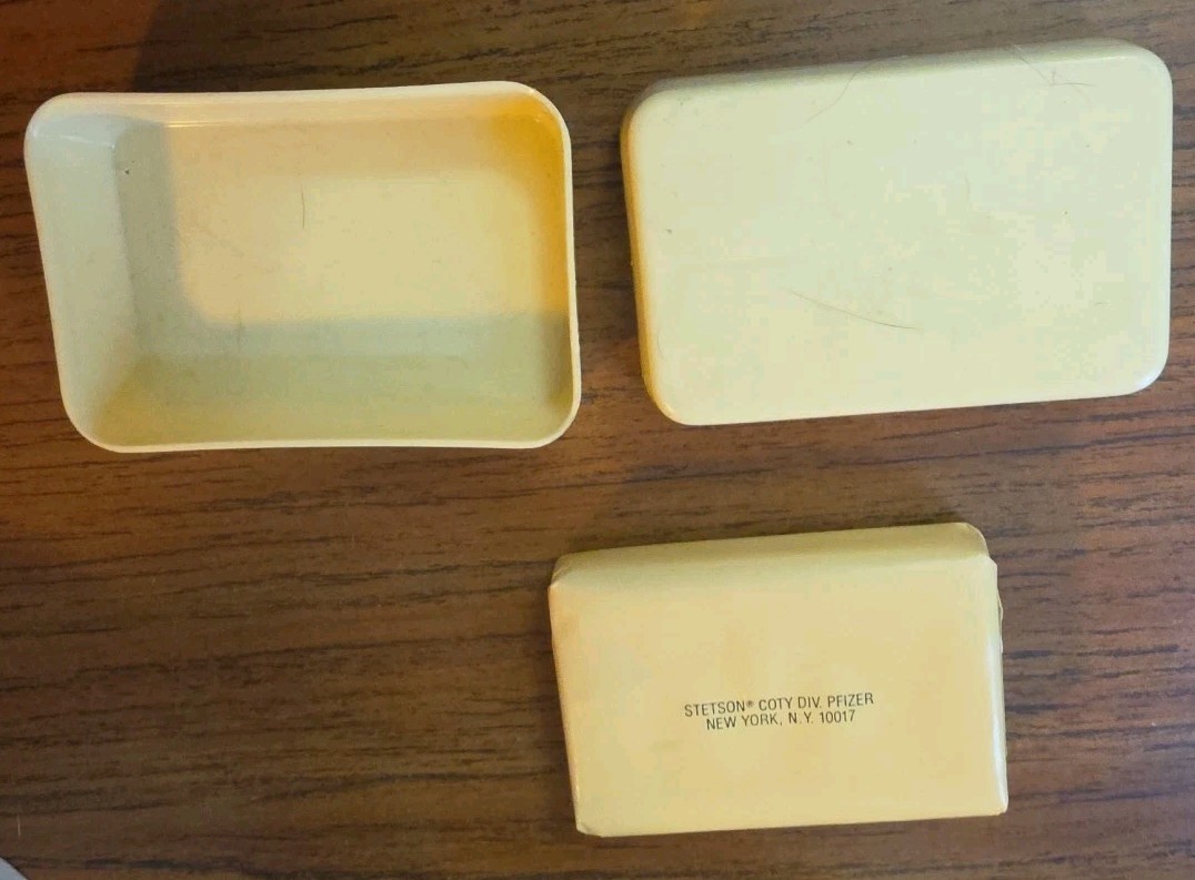 Vintage STETSON By COTY Travel Size 1.0 Oz Soap In Plastic Travel Case Unopened