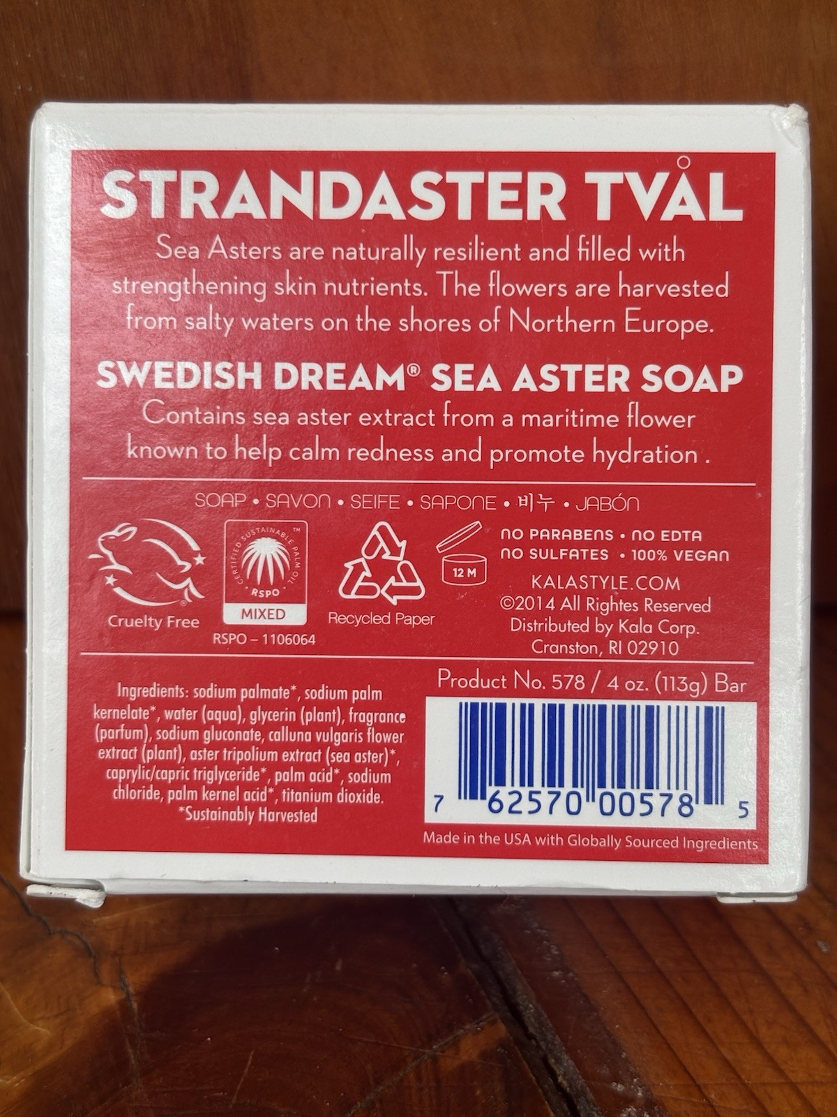 Swedish Dream Sea Aster Soap 2 Bars / Boxes 4 oz., Vegan