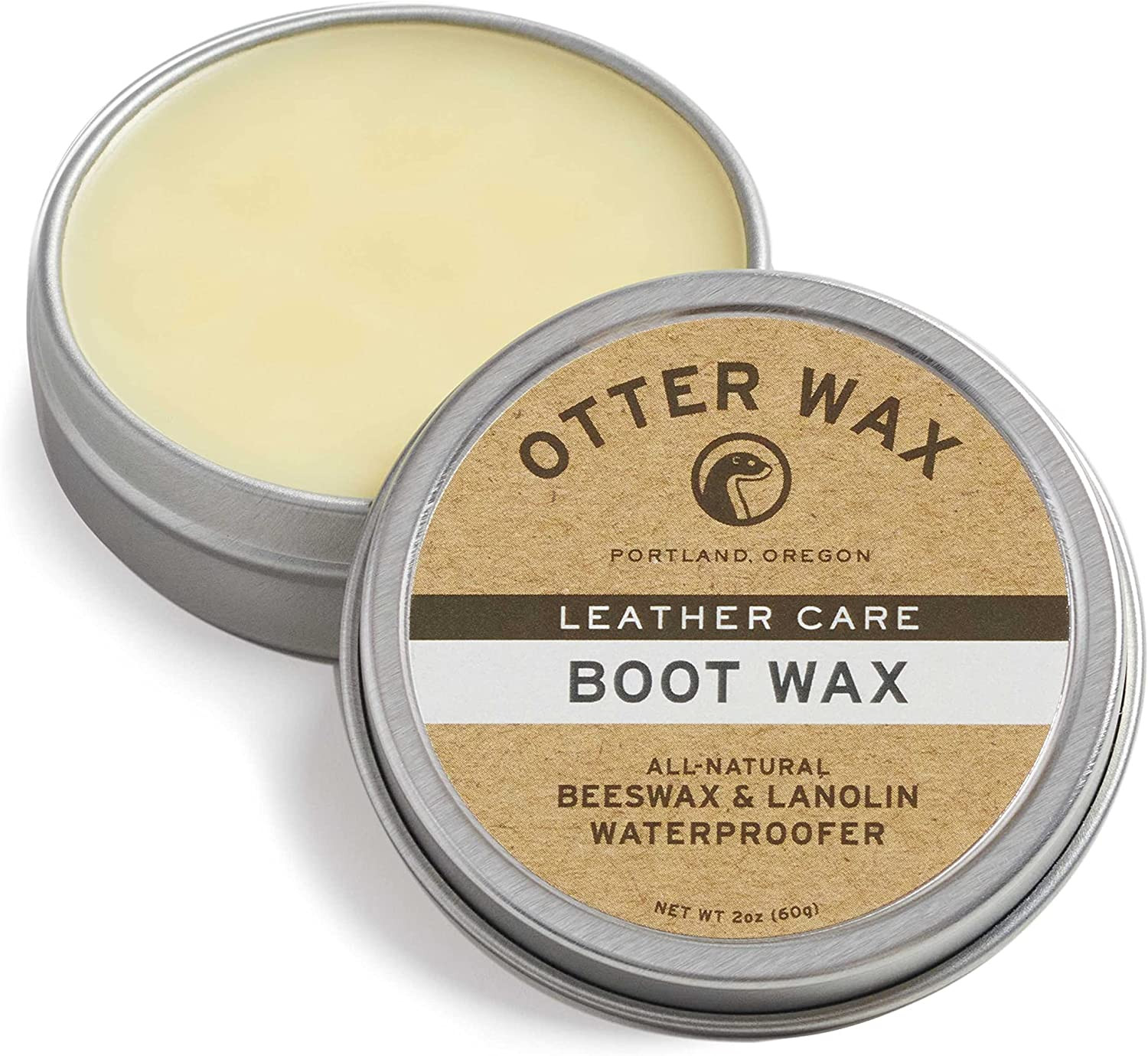 Otter Wax Boot Wax | 2oz | All-Natural Leather Waterproofer | Made in USA