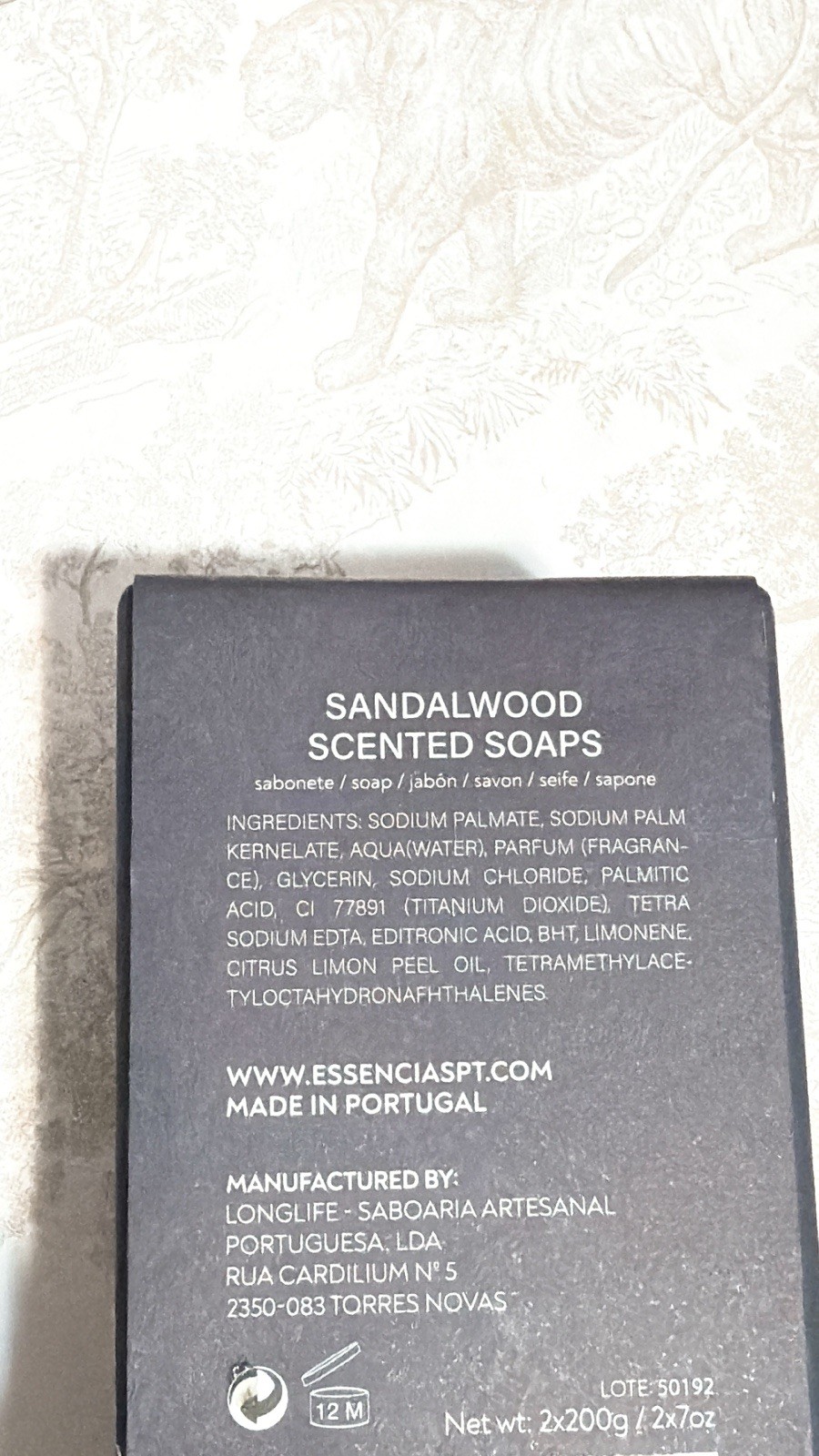 Castelbel Men’s Luxury Bath Bar Soap 2-Pack SANDALWOOD 7oz each (14oz total)