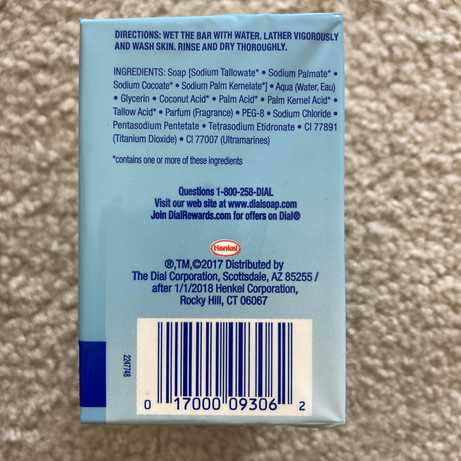 Dial Coconut Water Gentle Cleansing Skin Care Bar Soap 3 Bars – 4oz Each