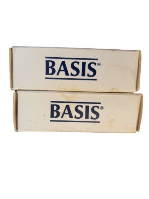 Basis 1 Oz Normal To Dry Skin Preservative-Free Soap Bars Set 2 Gentle Cleansing