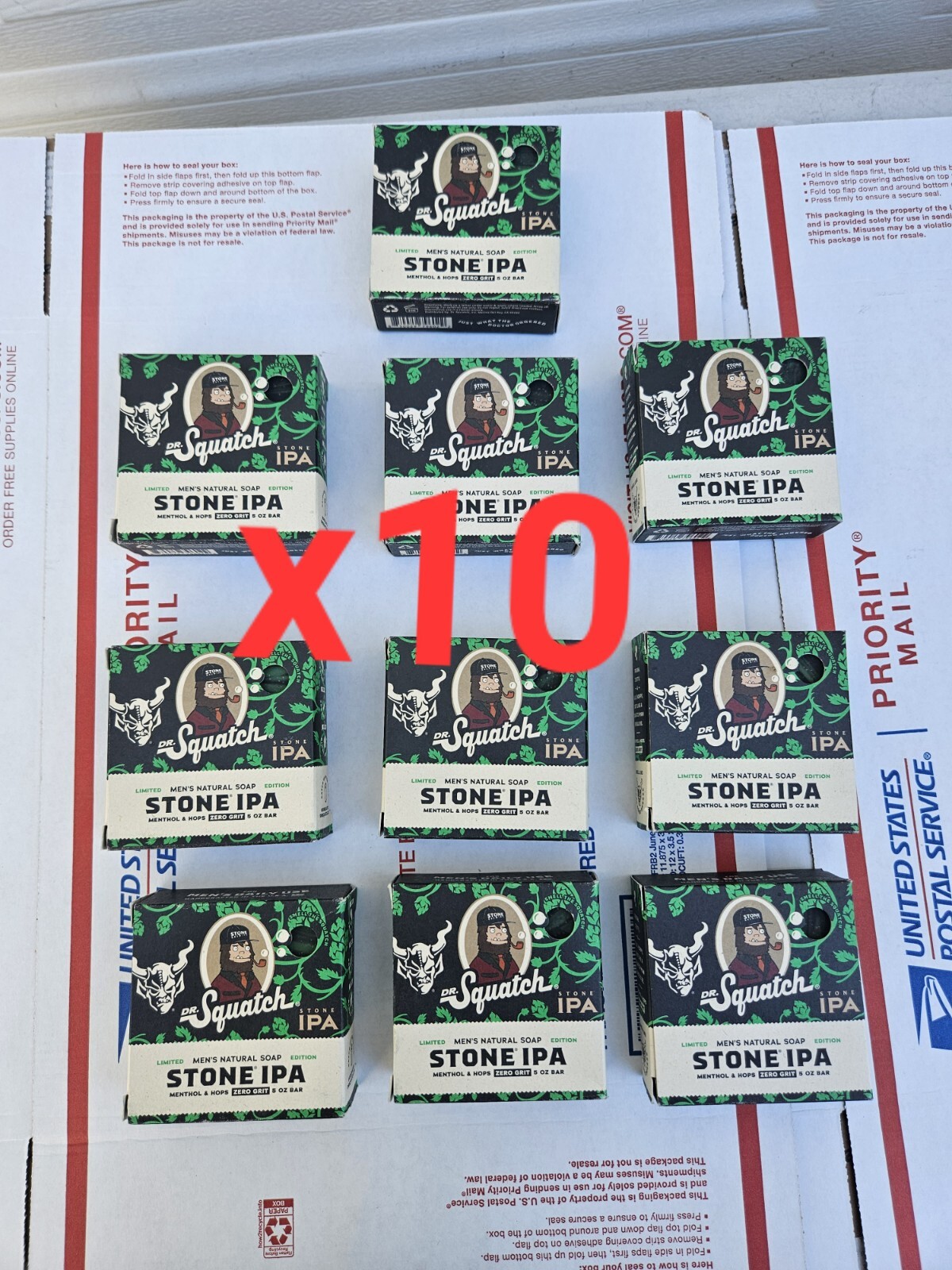 10X LOT- Dr. Squatch Limited Edition Stone IPA Menthol & Hops 5 oz Natural Soap
