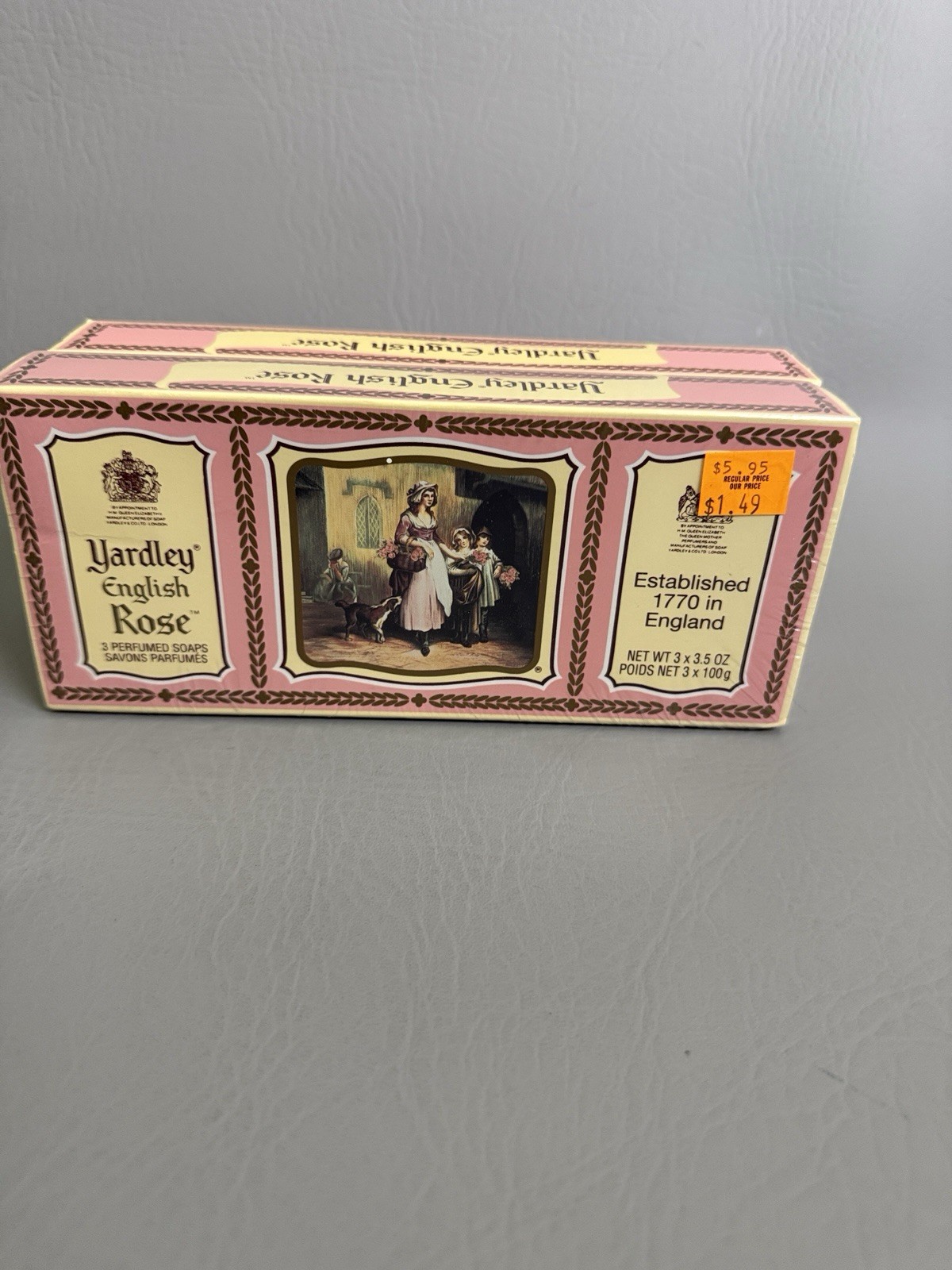 Yardley English Rose Perfumed Soaps 5 Body 3.5 ozs. Bars