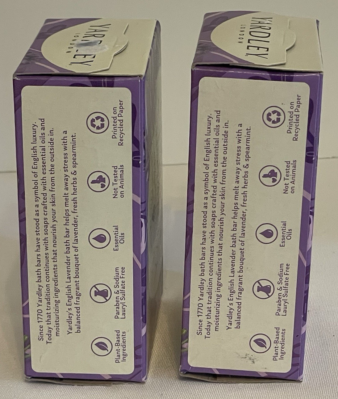Yardley Nourishing Bath Bar Soap English Lavender 2 Pack 4 Ounces New Sealed