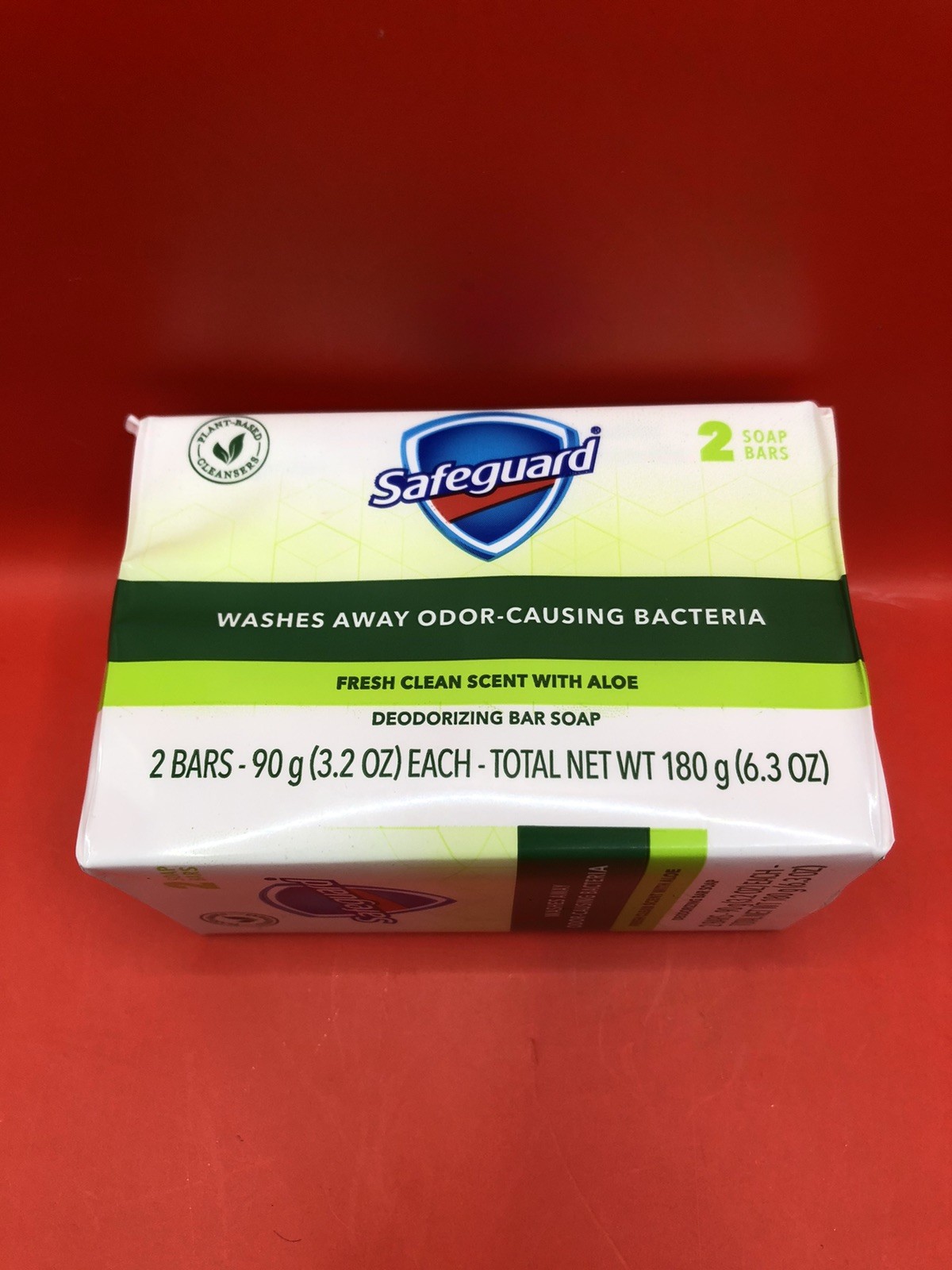 Safeguard Deodorizing Bar Soap Fresh Clean Scent with Aloe 2 Bars 6.3oz