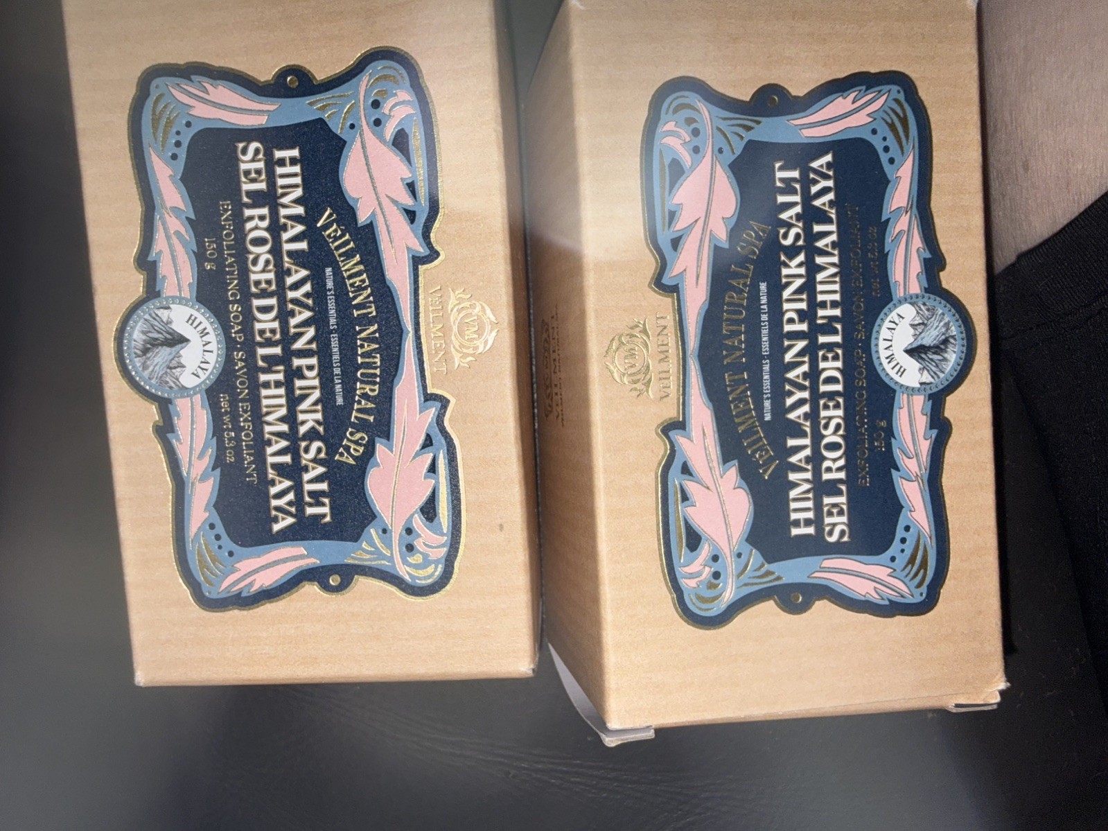 AVON Veilment Natural Spa Himalayan Pink Salt Exfoliating Soap 5.3 oz Lot Of 2