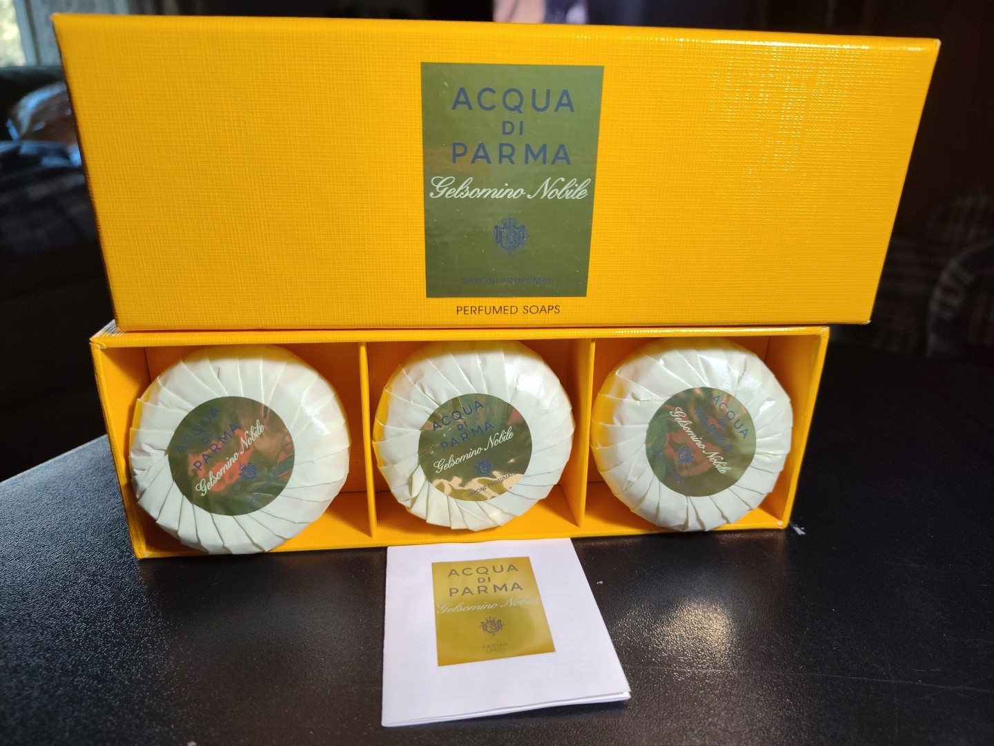 Acqua Di Parma Gelsomino Nobile perfumed soap 3 pack 2.8 oz-(New)-