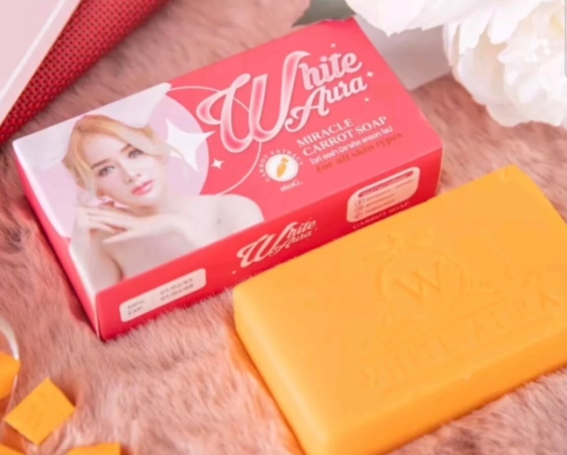 Aura Miracle Carrot Soap Revealing Radiant Skin Dark Spots Skin White Clear 160g