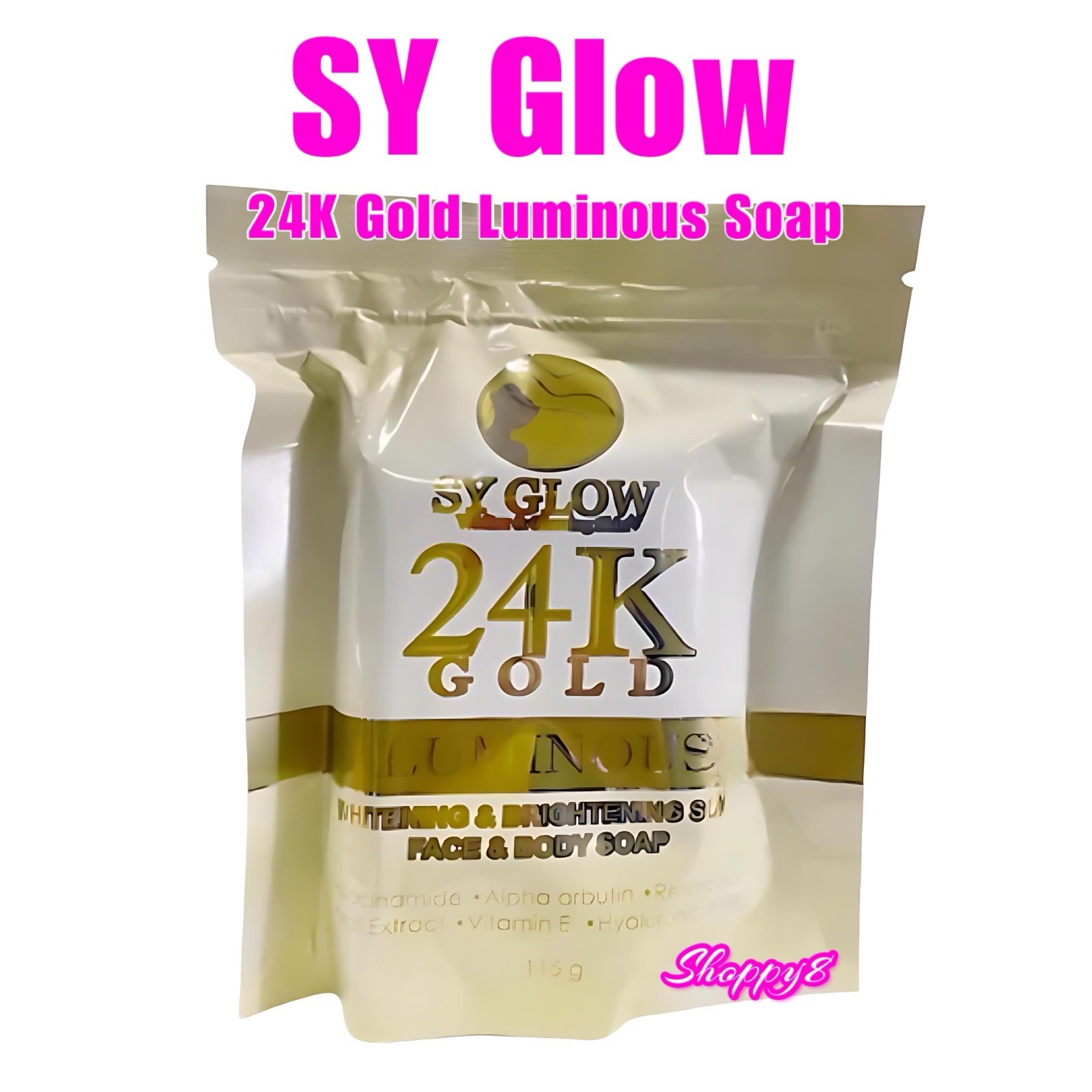 SY GLOW 24K Gold Luminous Whitening & Brightening Soap