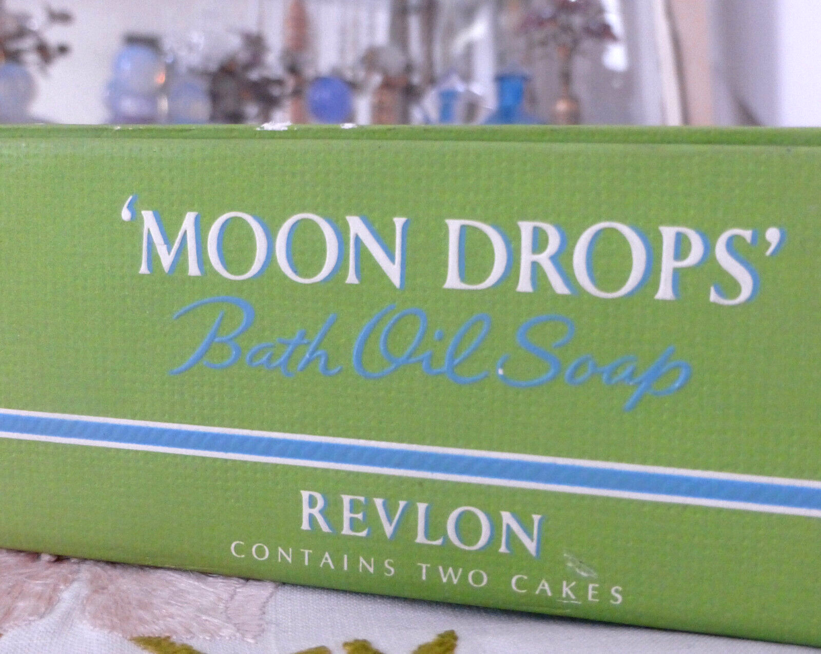 VTG 1970s Revlon MOON DROPS Bath Oil Soap Set 4.2 Oz Ea or 8.4 Oz/240g TOTAL Wt.