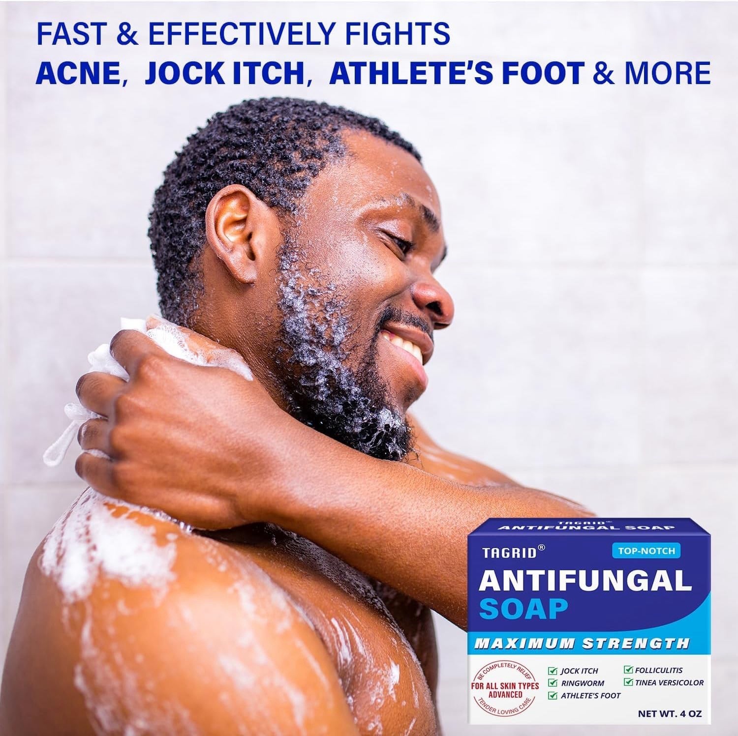 4 oz Antifungal Soap with Tea Tree Oil Antifungal Bar Soothing Care Itch Relief