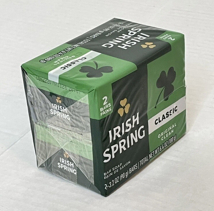 Irish Spring Original Scent Classic Bar Soap Pack of 2 – 3.2 oz Bars
