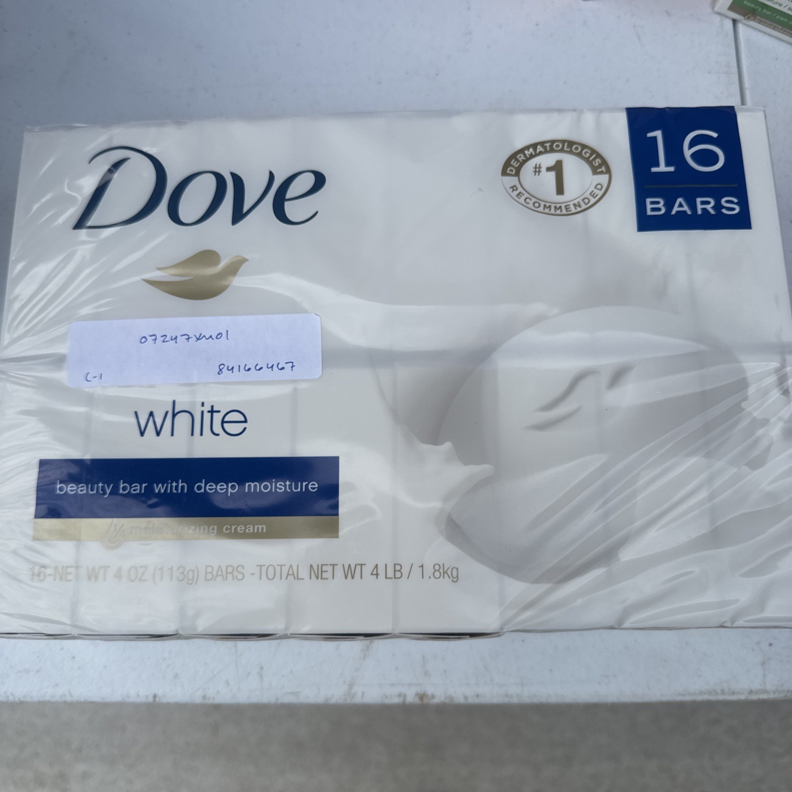Dove Beauty Bar, White 4 oz, 16 Bars
