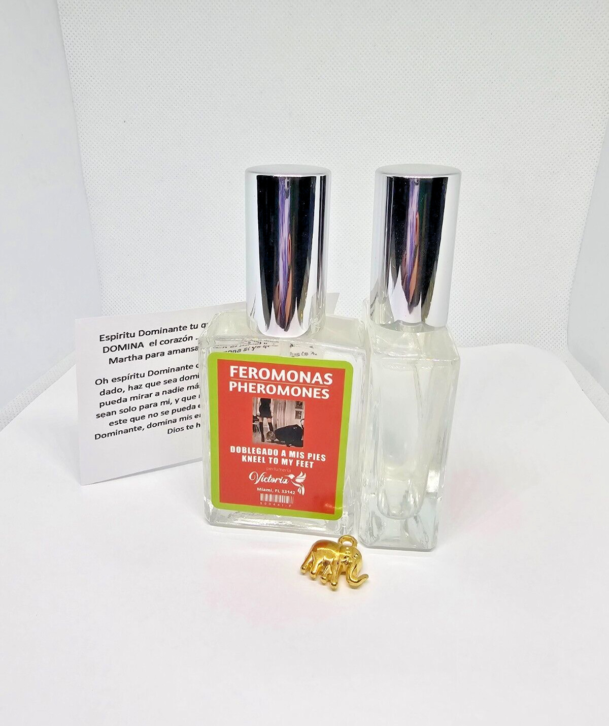 PERFUME DOBLEGADO A MIS PIES / KNEEL TO MY FEET CON FEROMONAS ATRAE DOMINA 1PC