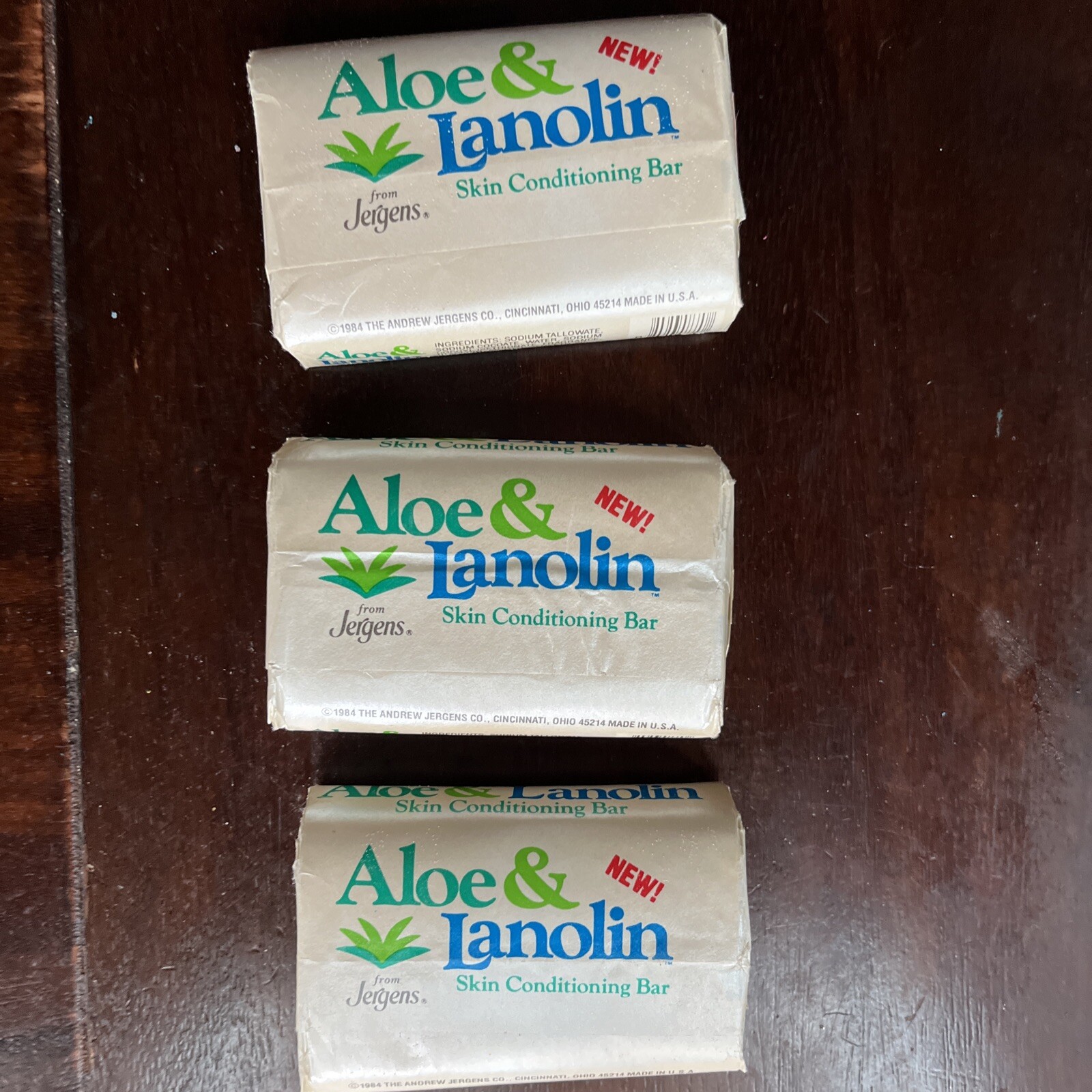 VTG NOS NEW 1984 Jergens Aloe & Lanolin Soap Bar ~ 3.5oz RARE!!!