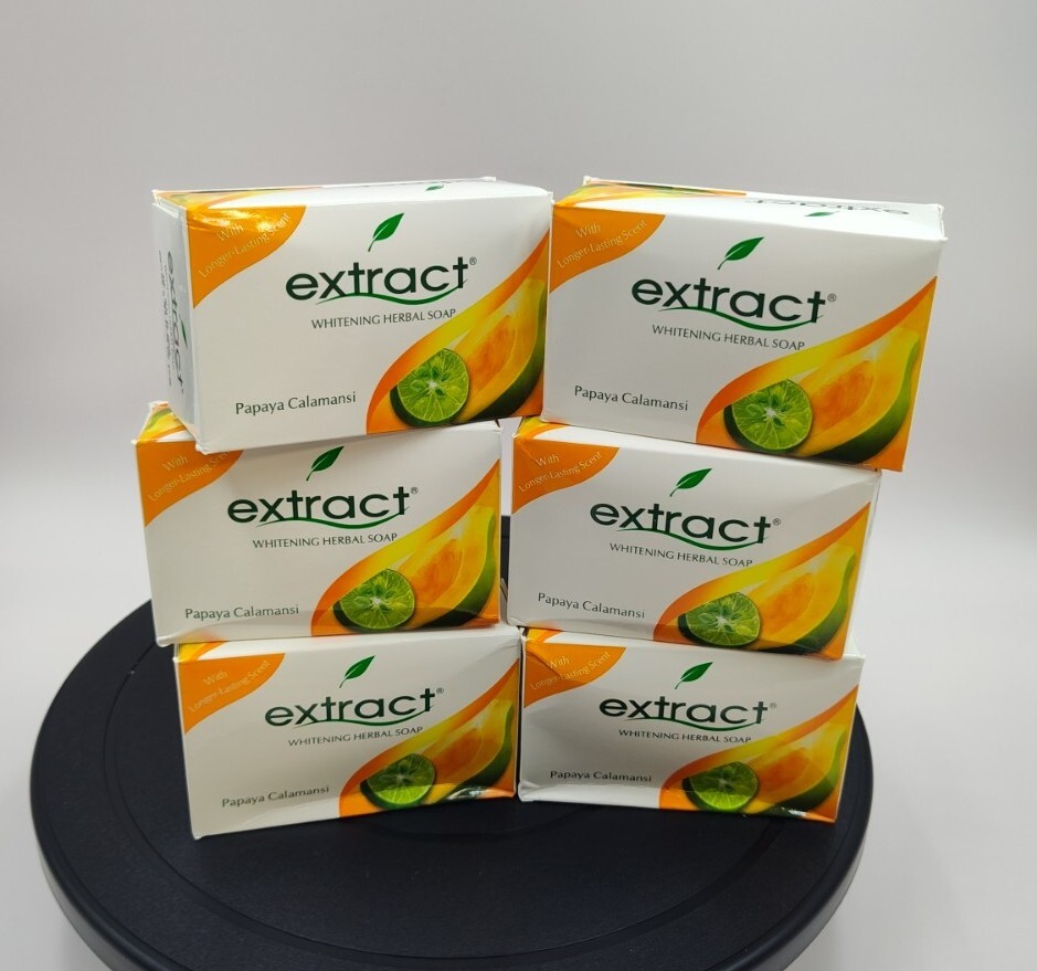 12 pcs Extract Papaya Original Whitening Herbal Soap 12 x 125g