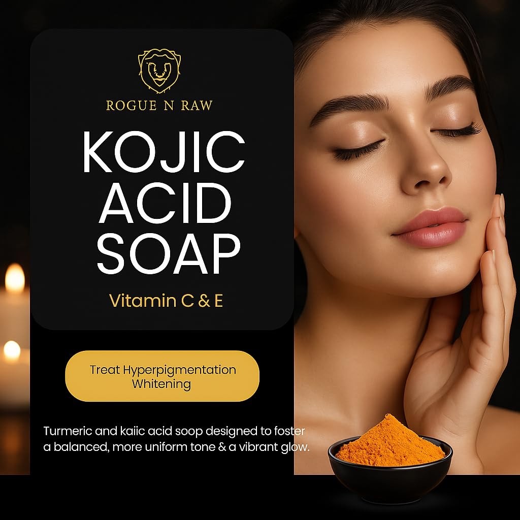 Turmeric Kojic Acid Soap Bars with Retinol, Collagen, Vitamin C & Glycerin