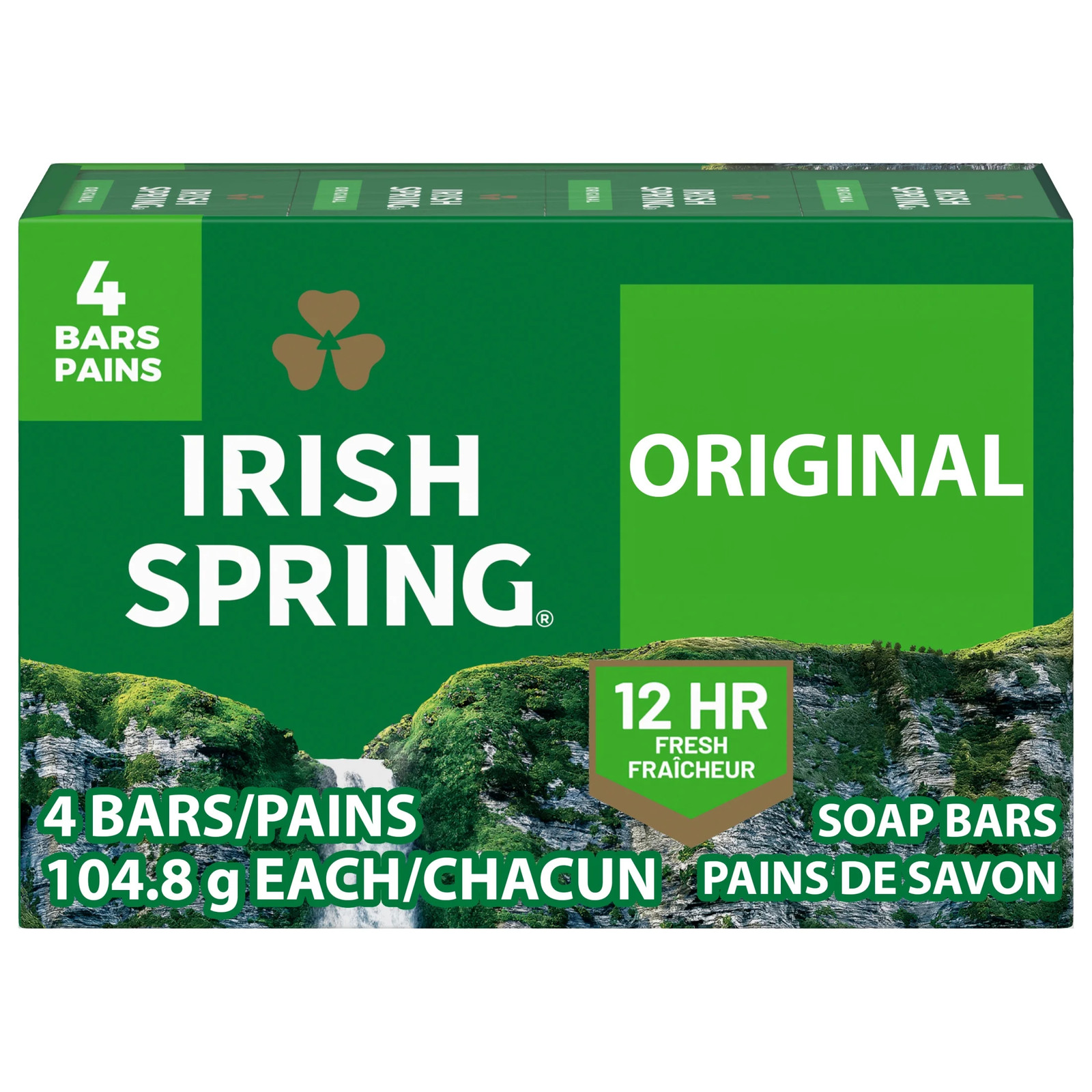 Original Deodorant Soap for Men, 4-Pack with Flaxseed Oil