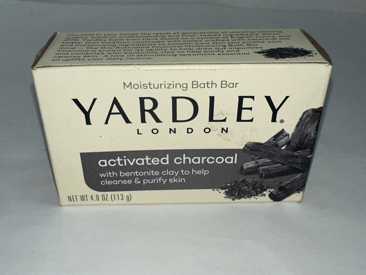 Yardley London Activated Charcoal Lot of 3 Bar Soap Bentonite Clay Purify Skin